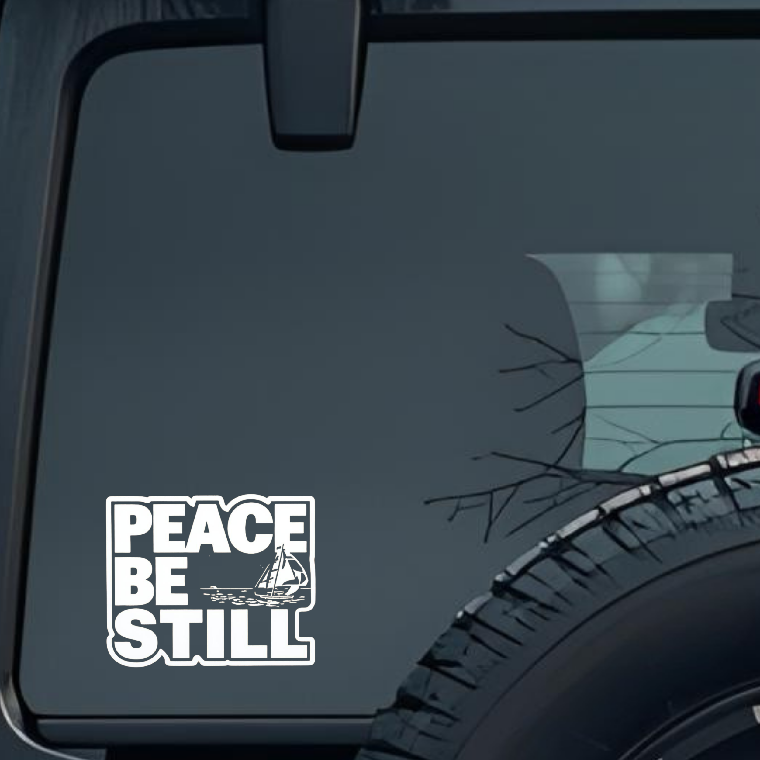 Peace Be Still Large 6 inch Premium Decal Sticker For Car Bumper Window Rear Windshield Stickers, Wa
