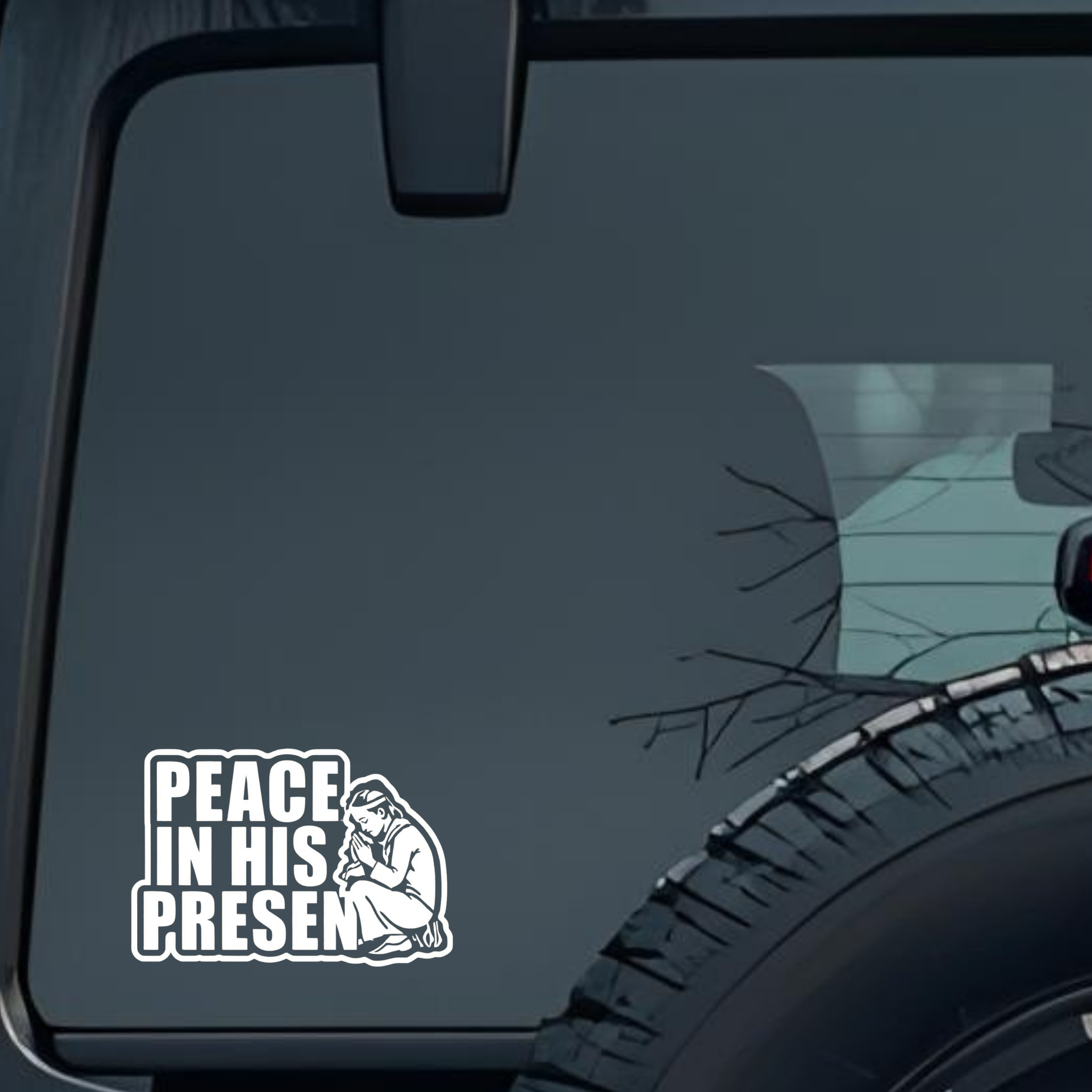 Peace Is This Presence Large 6 inch Premium Decal Sticker For Car Bumper Window Rear Windshield Stic