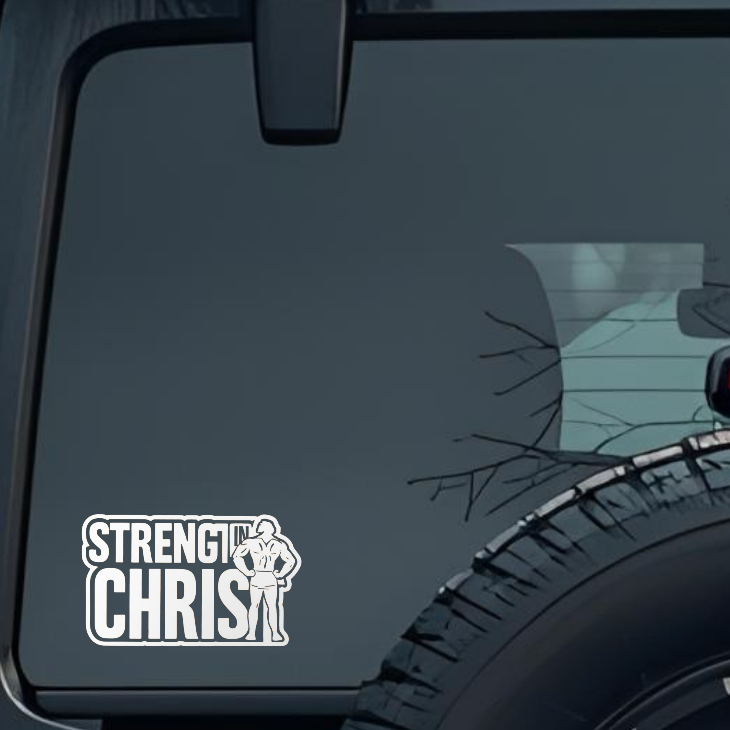Strength in Christ Large 6 inch Premium Decal Sticker For Car Bumper Window Rear Windshield Stickers