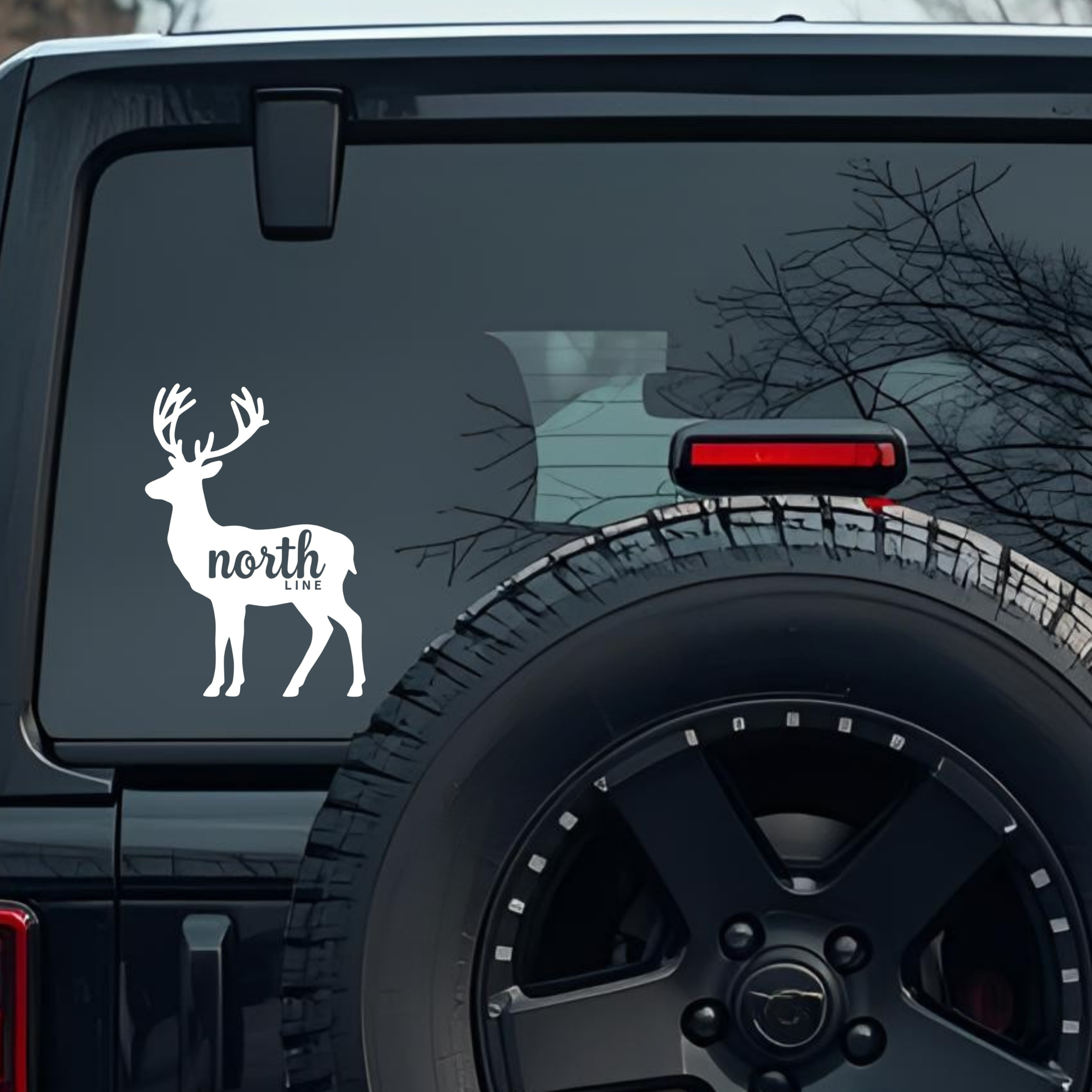 Crimson Cunian Motif Large 6 inch Premium Decal Sticker For Car Bumper Window Rear Windshield Sticke