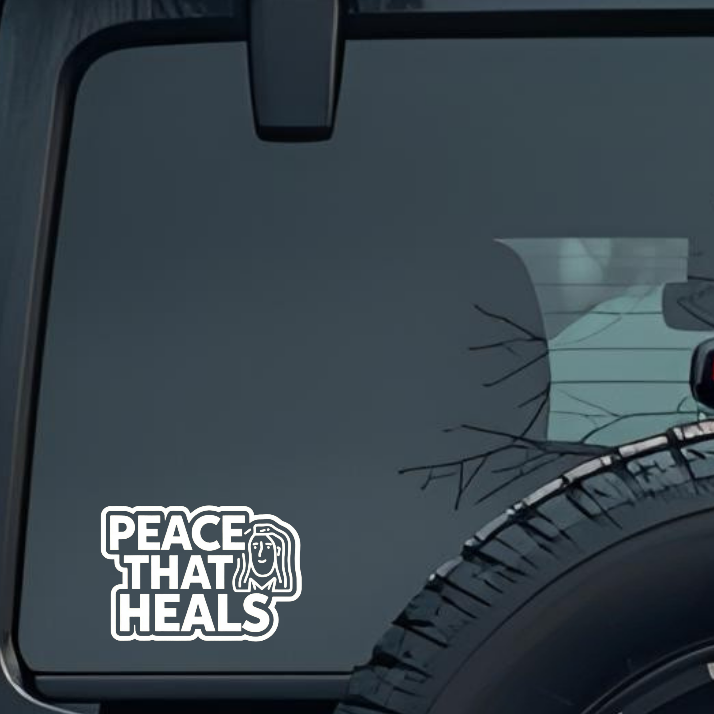 Peace That Heals Large 6 inch Premium Decal Sticker For Car Bumper Window Rear Windshield Stickers, 