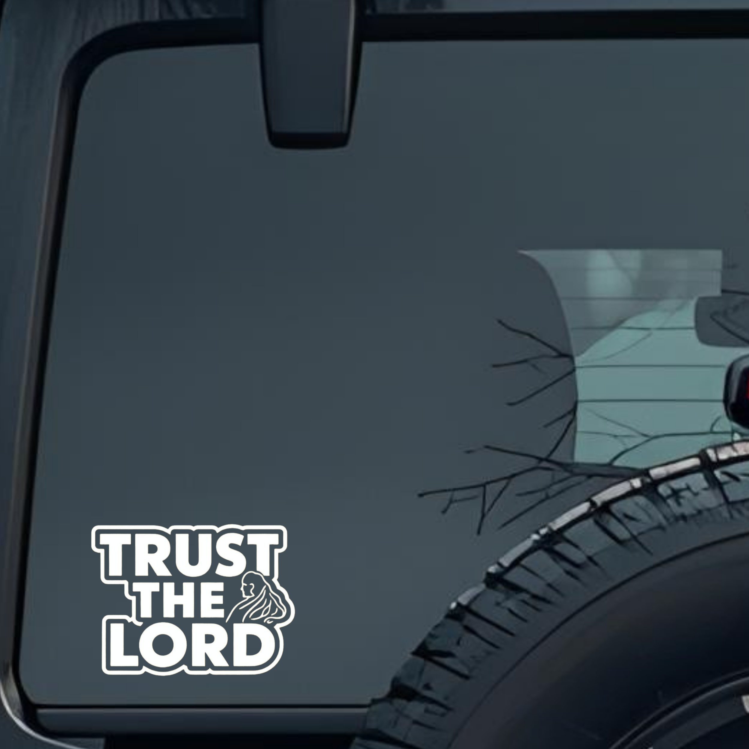 Tust the Lord Large 6 inch Premium Decal Sticker For Car Bumper Window Rear Windshield Stickers, War