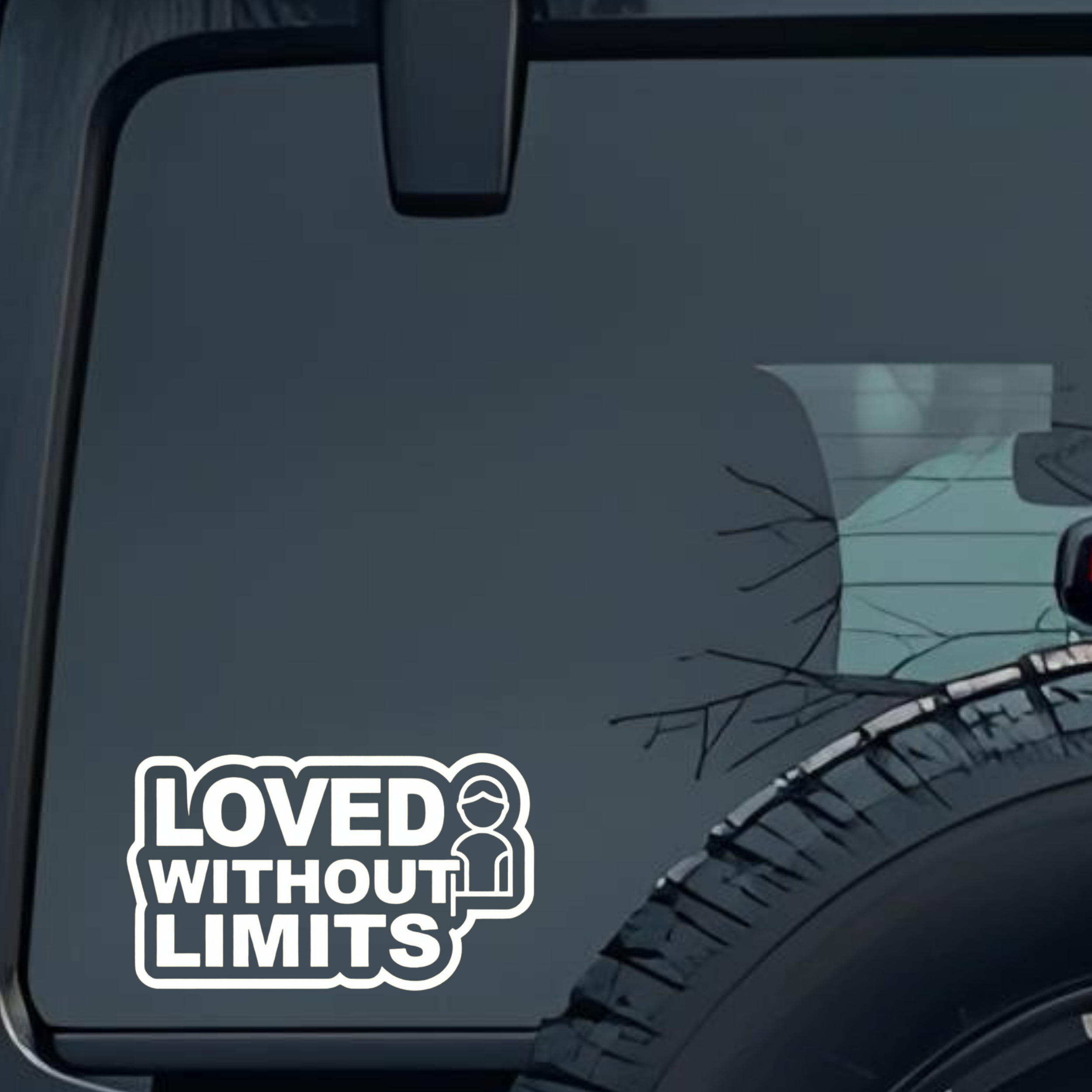 Loved Without Limits Large 6 inch Premium Decal Sticker For Car Bumper Window Rear Windshield Sticke