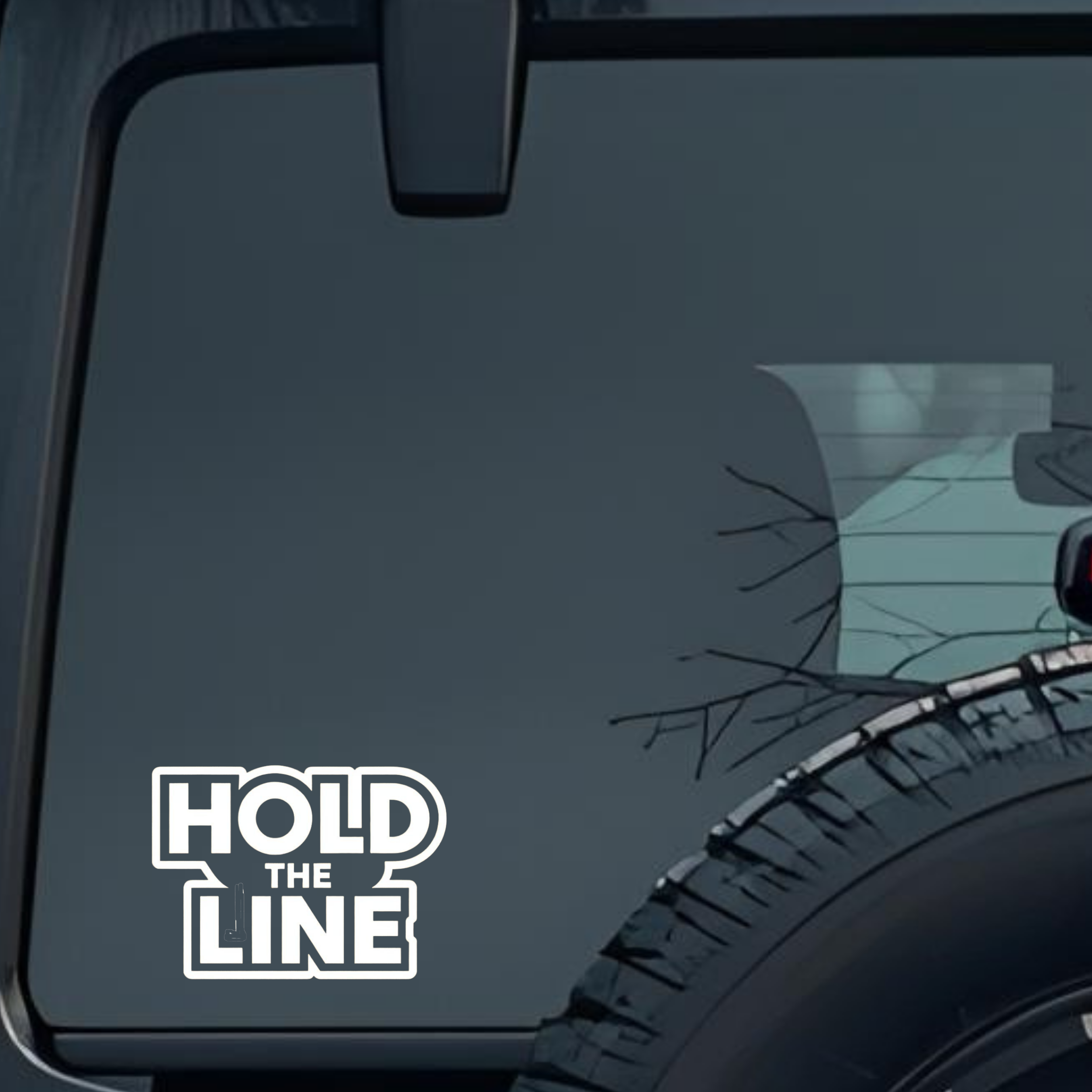Hold the Line Large 6 inch Premium Decal Sticker For Car Bumper Window Rear Windshield Stickers, War