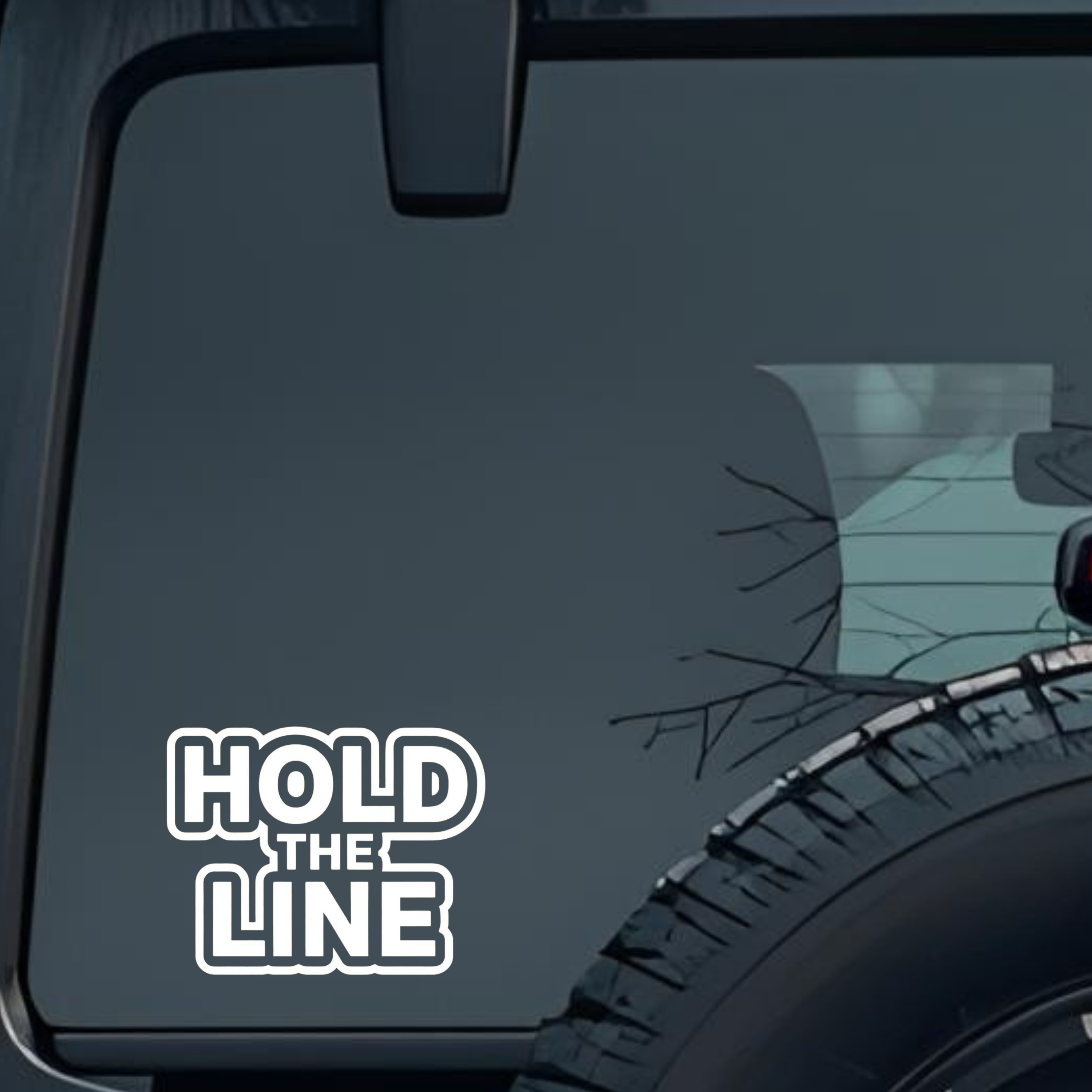 Hold the Line Large 6 inch Premium Decal Sticker For Car Bumper Window Rear Windshield Stickers, War