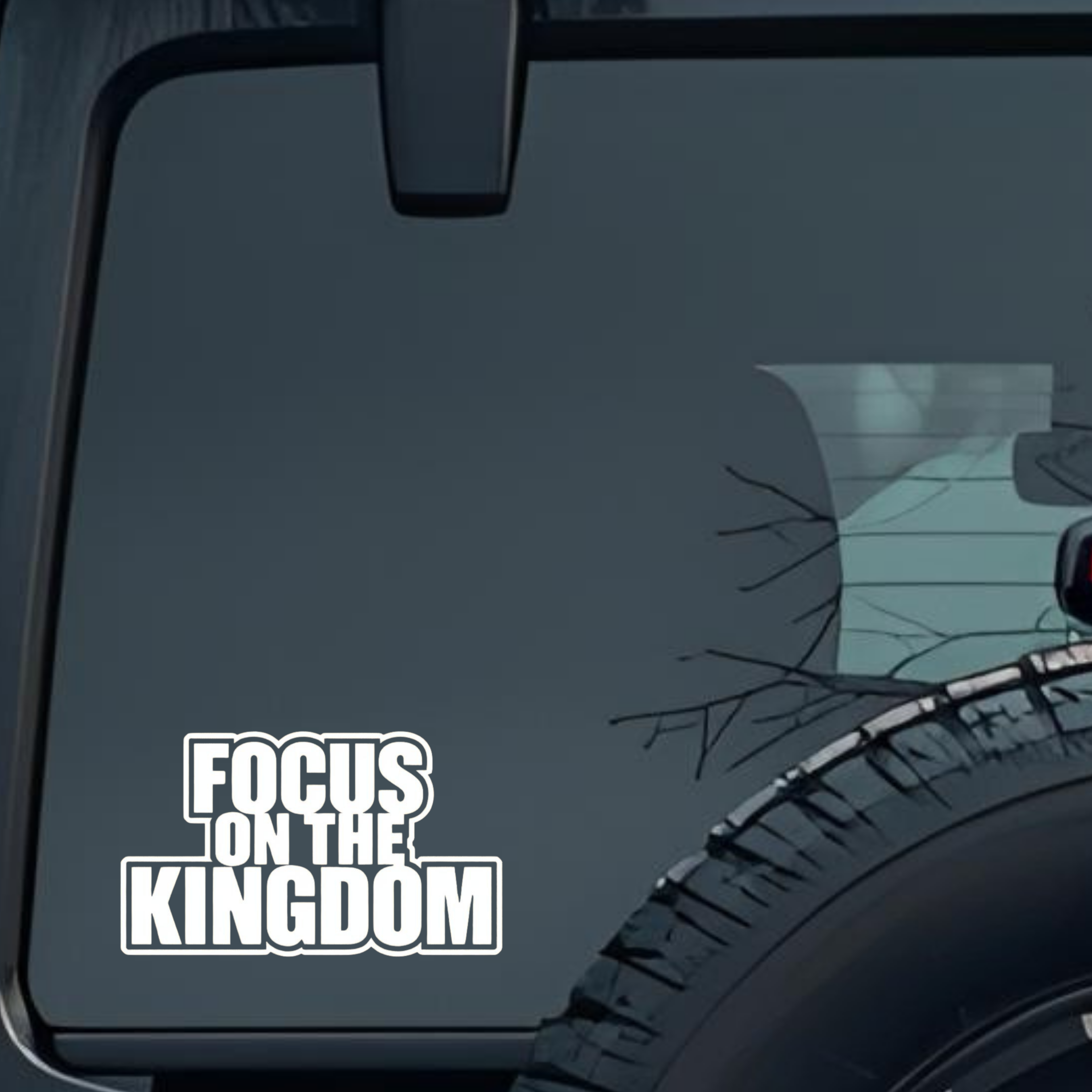 Focus on the Kingdom Large 6 inch Premium Decal Sticker For Car Bumper Window Rear Windshield Sticke