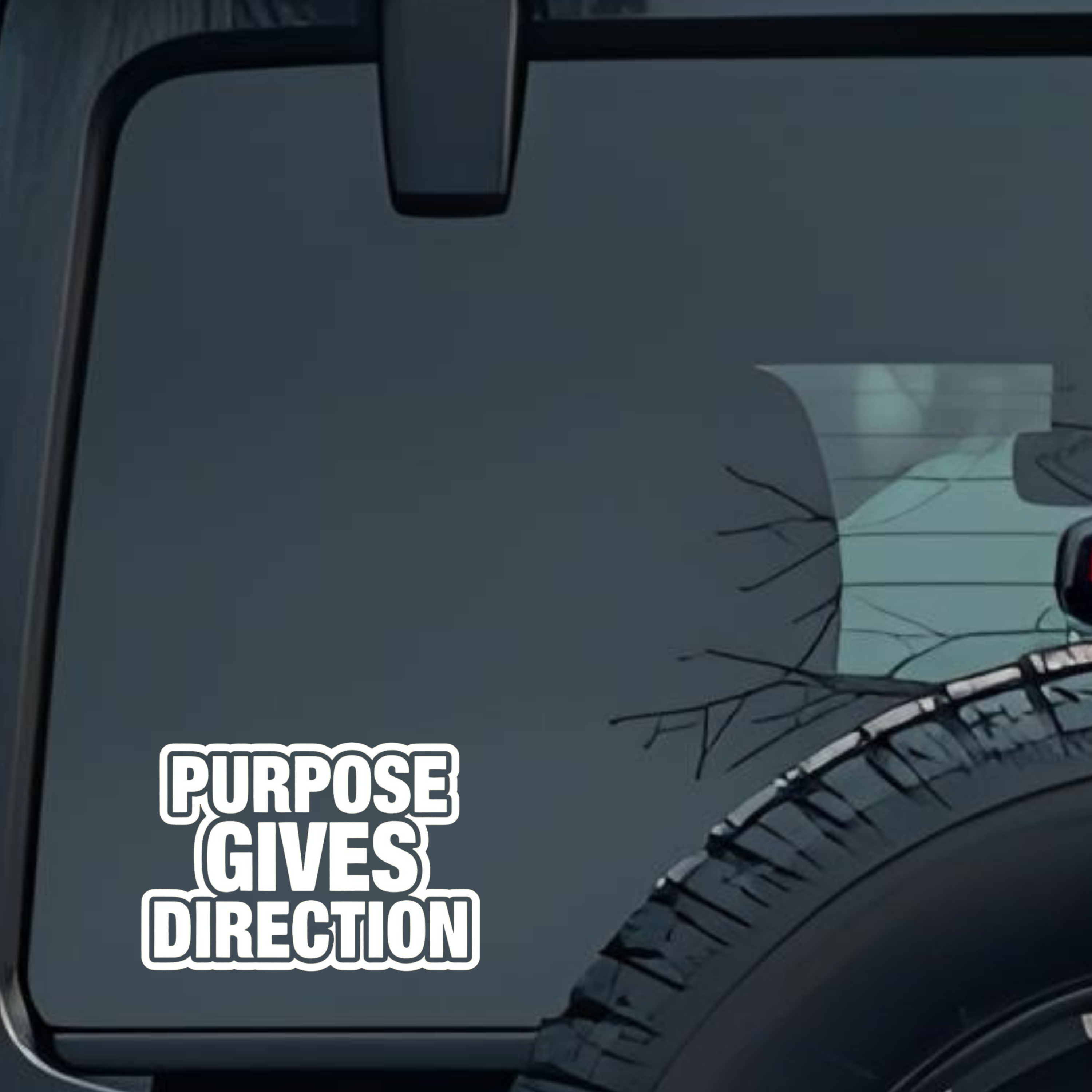 Purpose Gives Direction Large 6 inch Premium Decal Sticker For Car Bumper Window Rear Windshield Sti