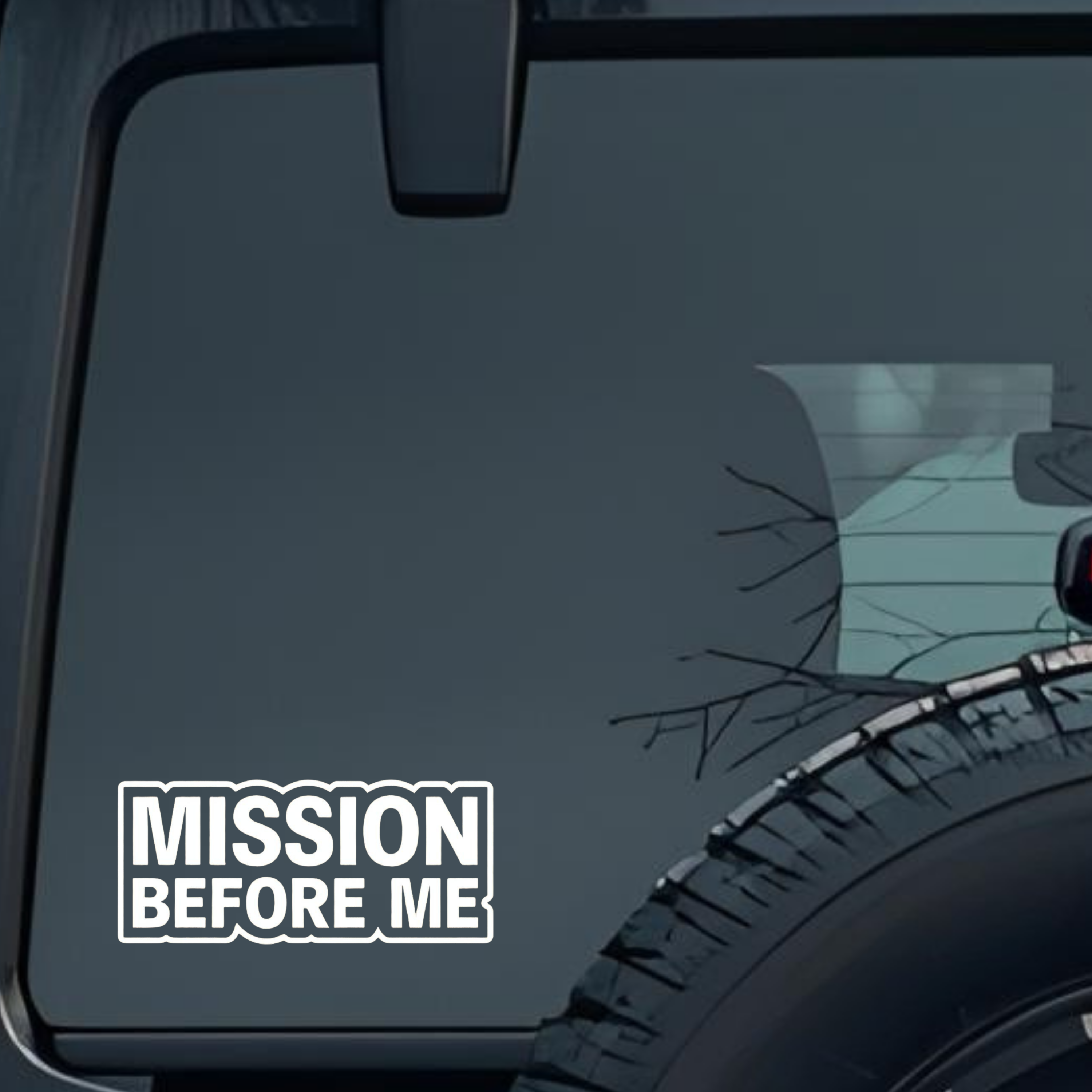 Mission Before Me Large 6 inch Premium Decal Sticker For Car Bumper Window Rear Windshield Stickers,