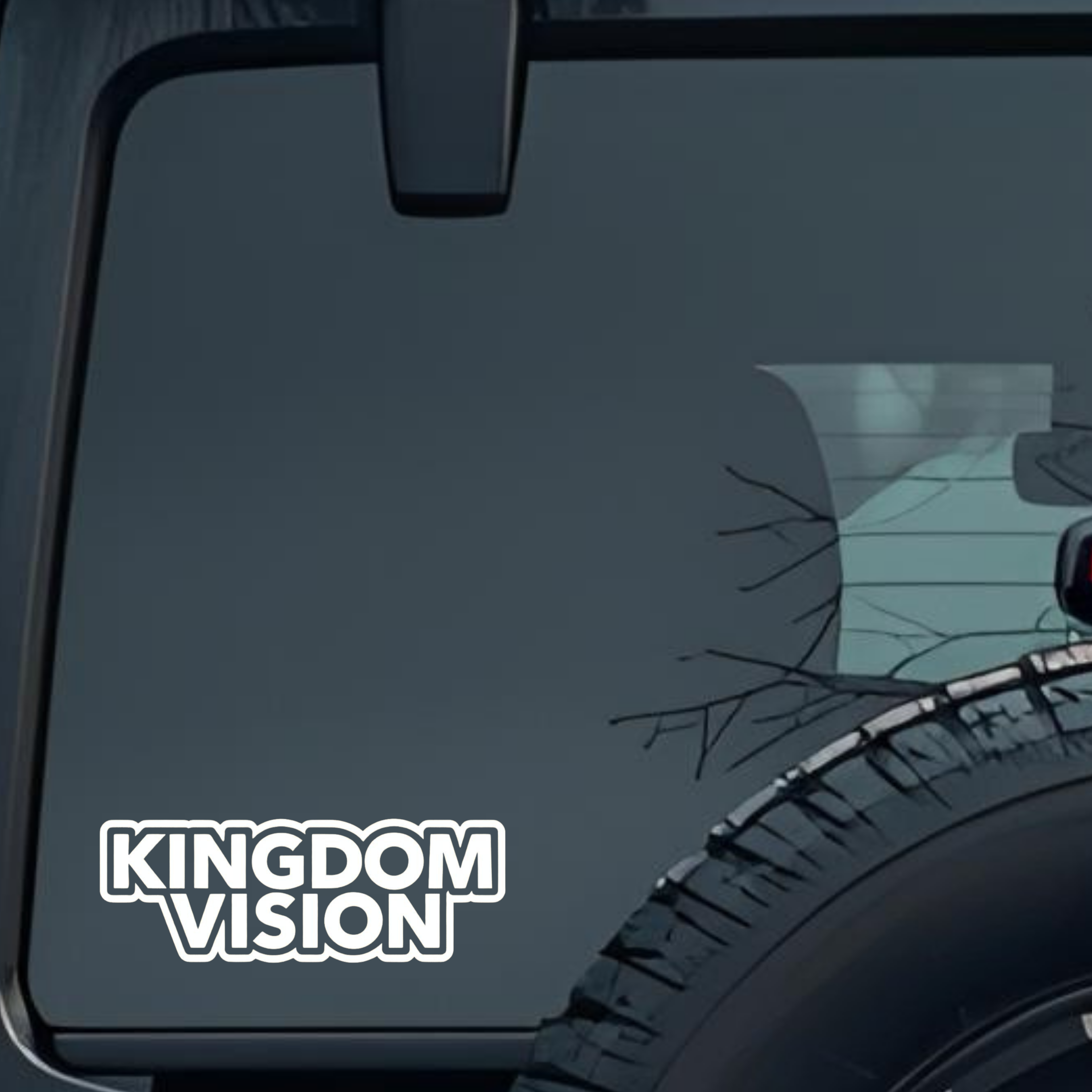 Kingdom Vision Large 6 inch Premium Decal Sticker For Car Bumper Window Rear Windshield Stickers, Wa