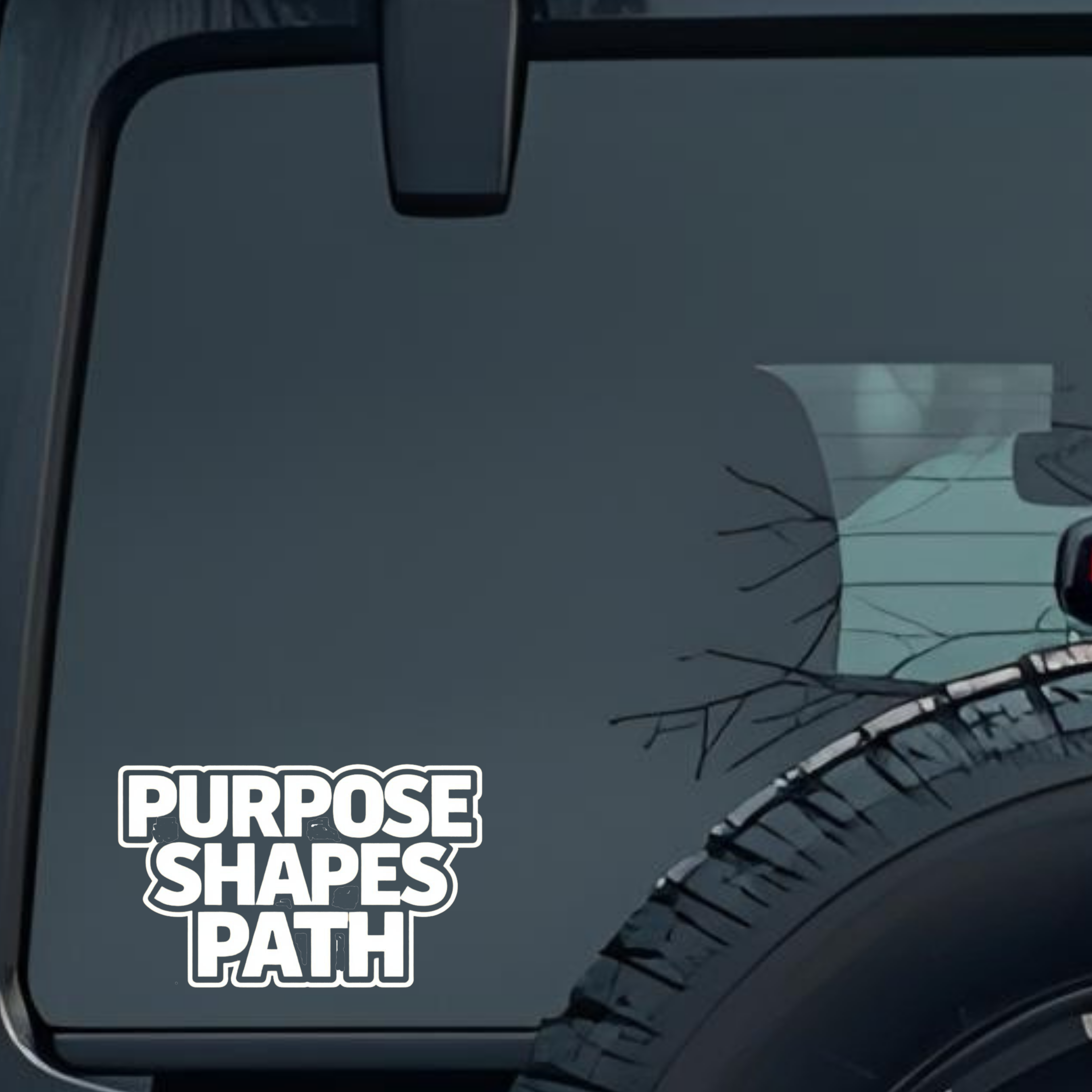 Purpose Shapes Path Large 6 inch Premium Decal Sticker For Car Bumper Window Rear Windshield Sticker