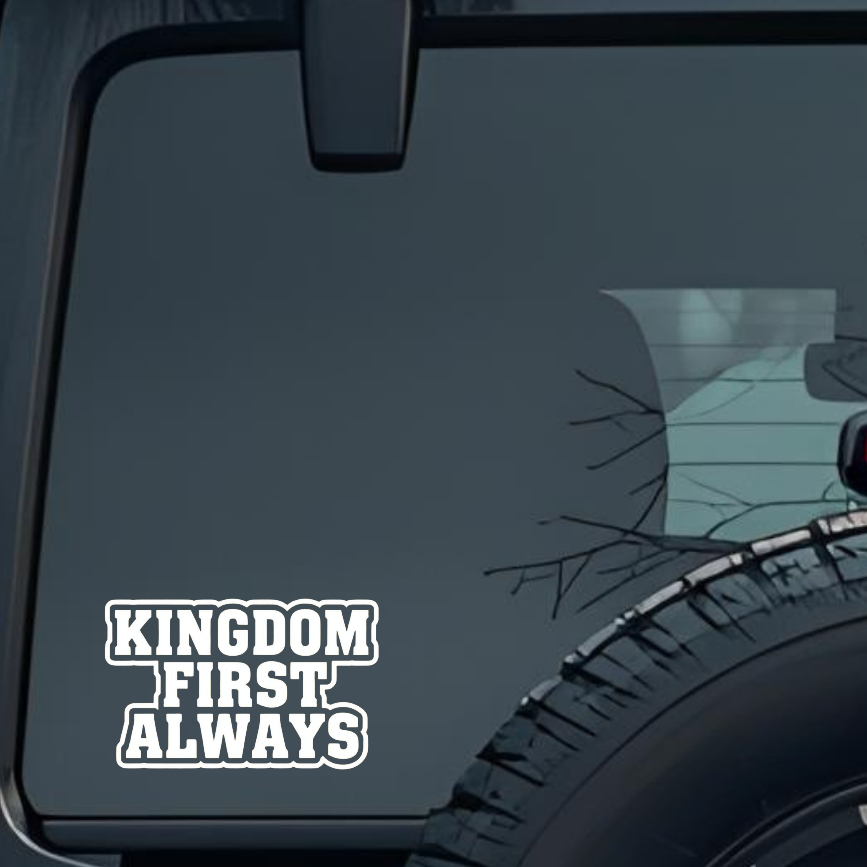 Kingdom First Always Large 6 inch Premium Decal Sticker For Car Bumper Window Rear Windshield Sticke