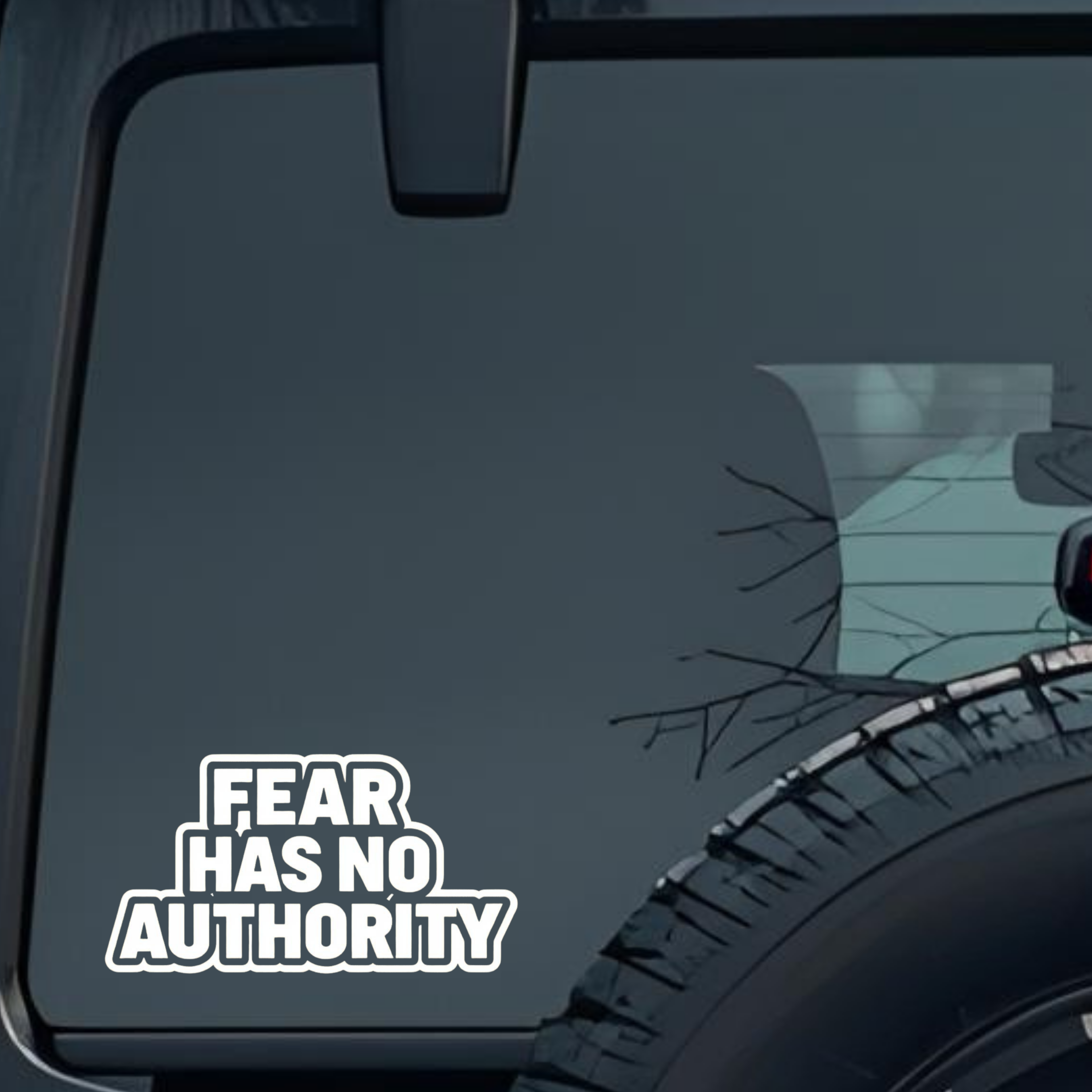 Fear Has No Authority Large 6 inch Premium Decal Sticker For Car Bumper Window Rear Windshield Stick