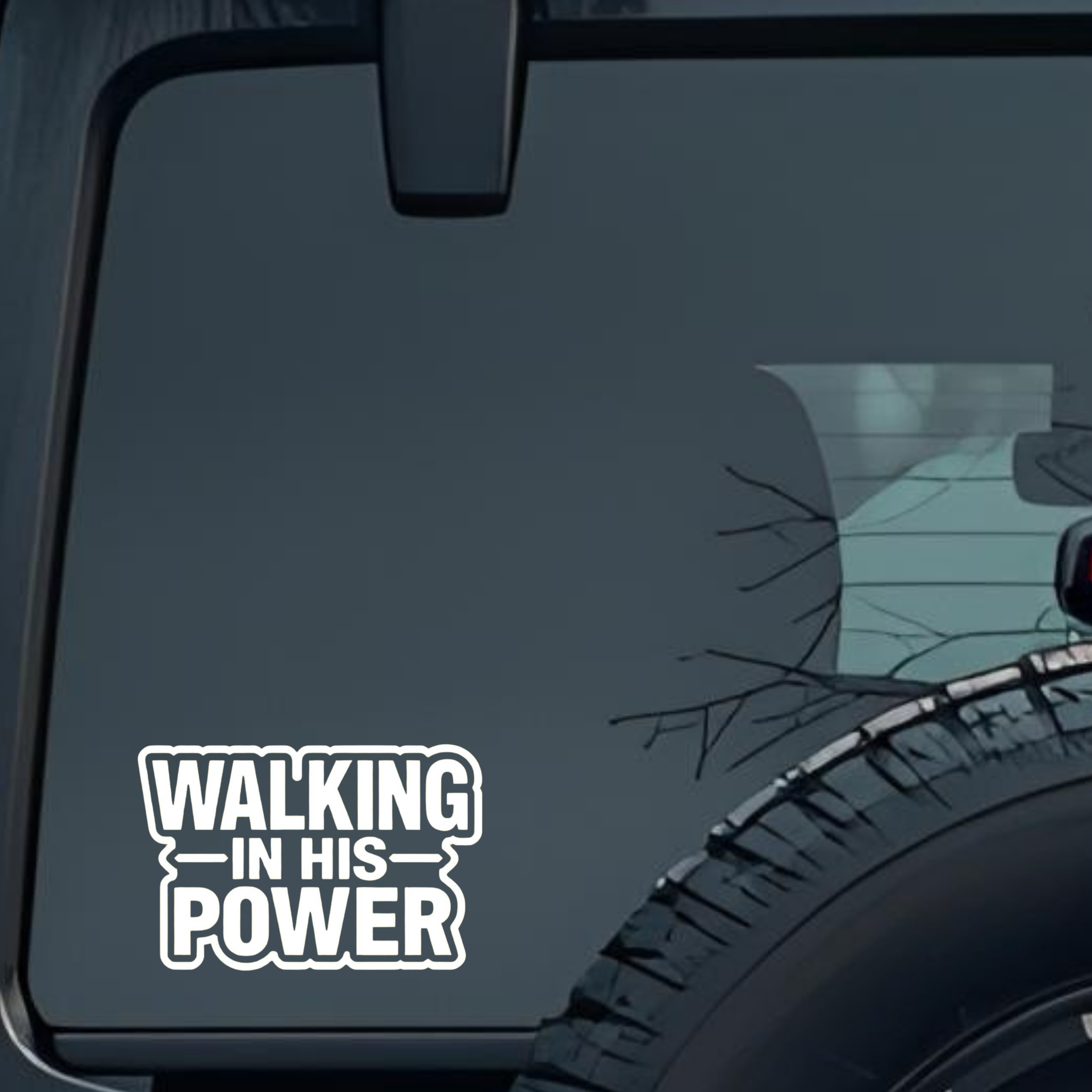 Walking in His Power Large 6 inch Premium Decal Sticker For Car Bumper Window Rear Windshield Sticke