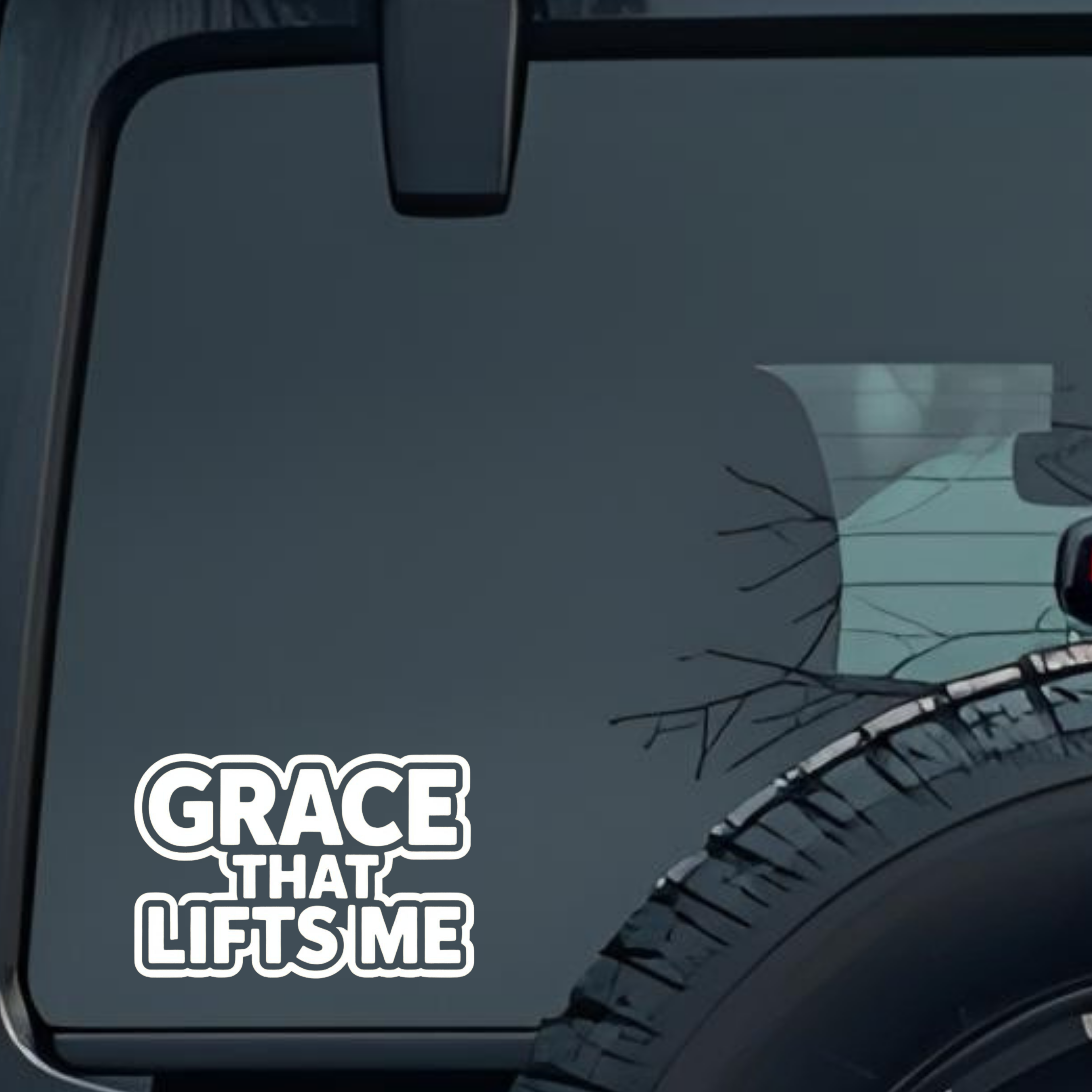 Grace That Lifts Me Large 6 inch Premium Decal Sticker For Car Bumper Window Rear Windshield Sticker