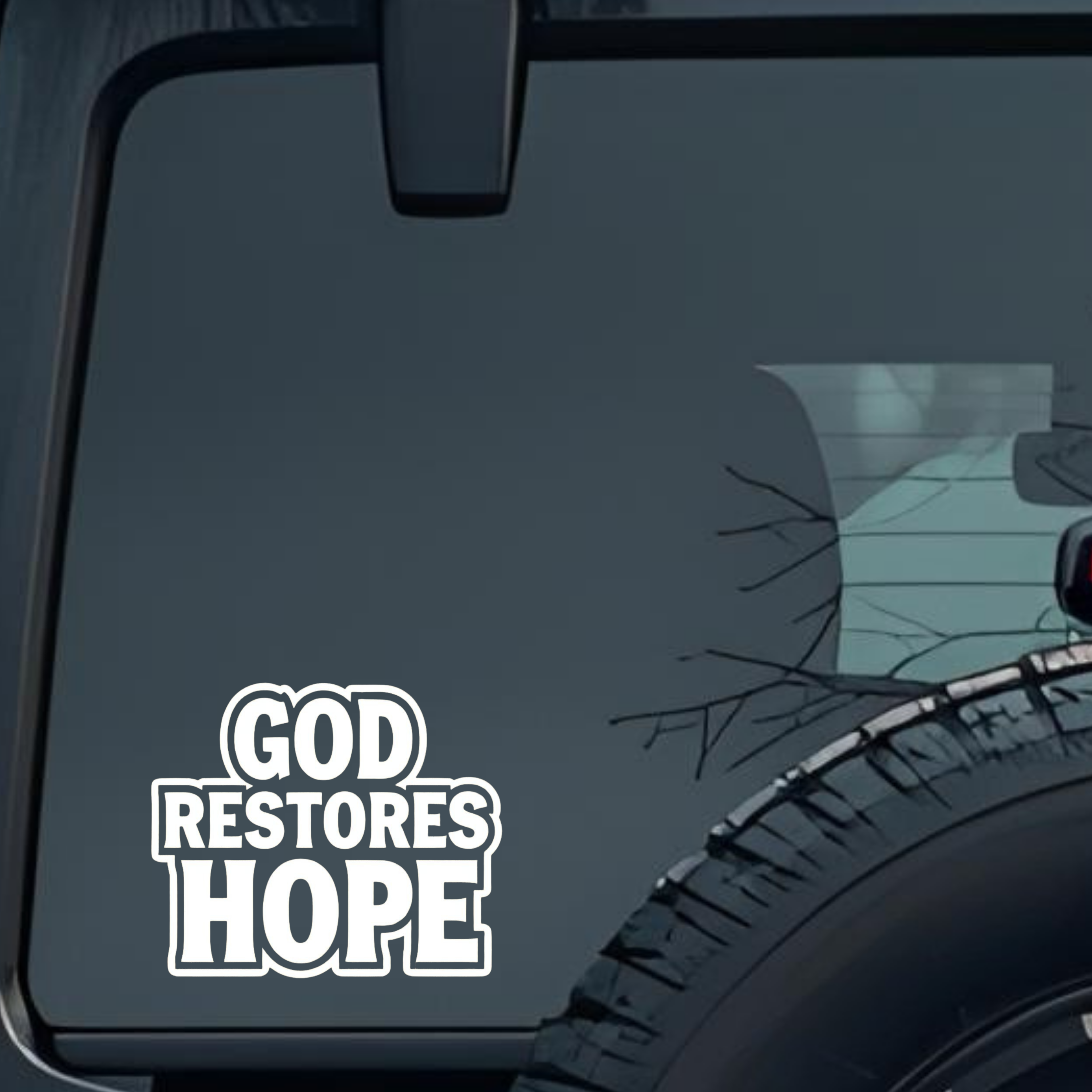 God Restores Hope Large 6 inch Premium Decal Sticker For Car Bumper Window Rear Windshield Stickers,