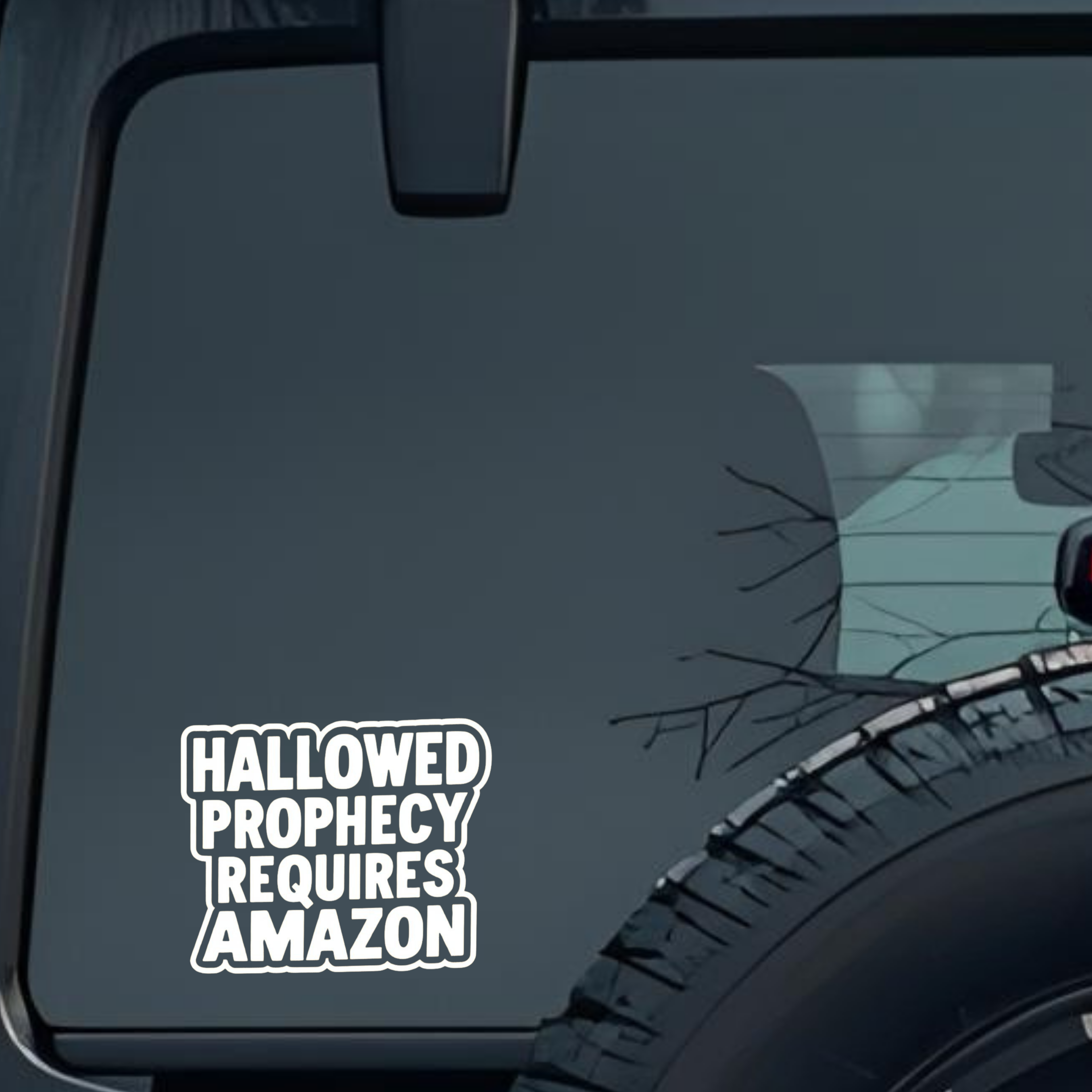 Hallowed Prophecy Requires Amazon Large 6 inch Premium Decal Sticker For Car Bumper Window Rear Wind