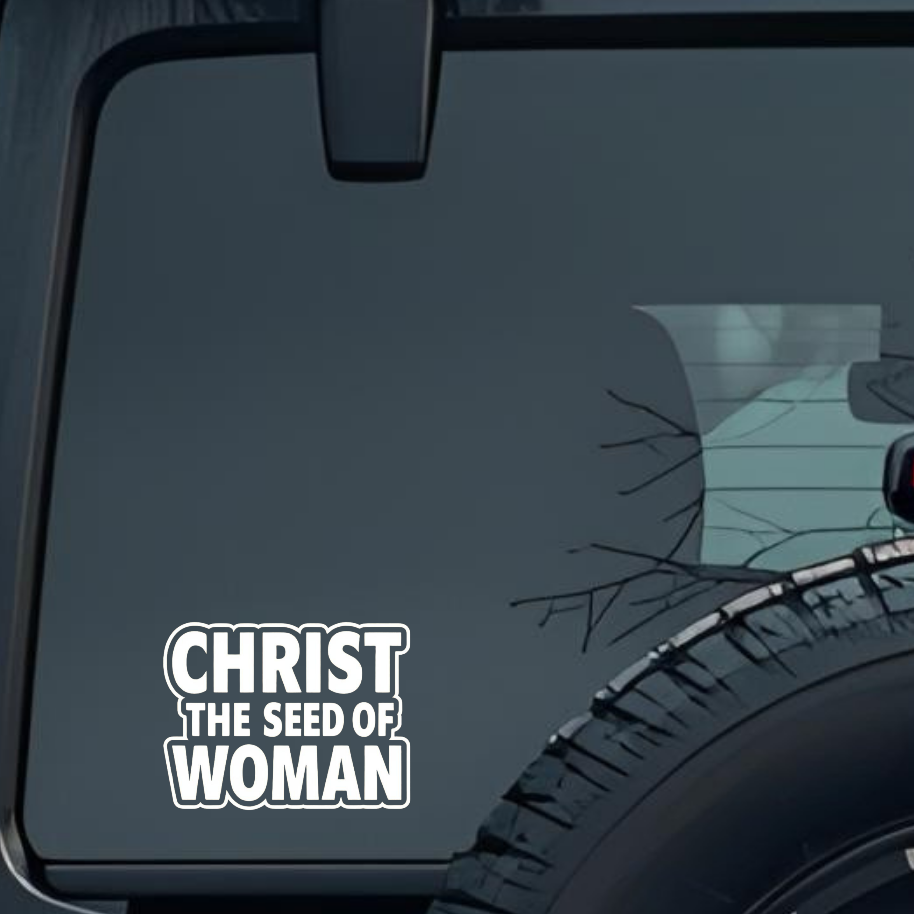 Christ the Seed of Women Large 6 inch Premium Decal Sticker For Car Bumper Window Rear Windshield St