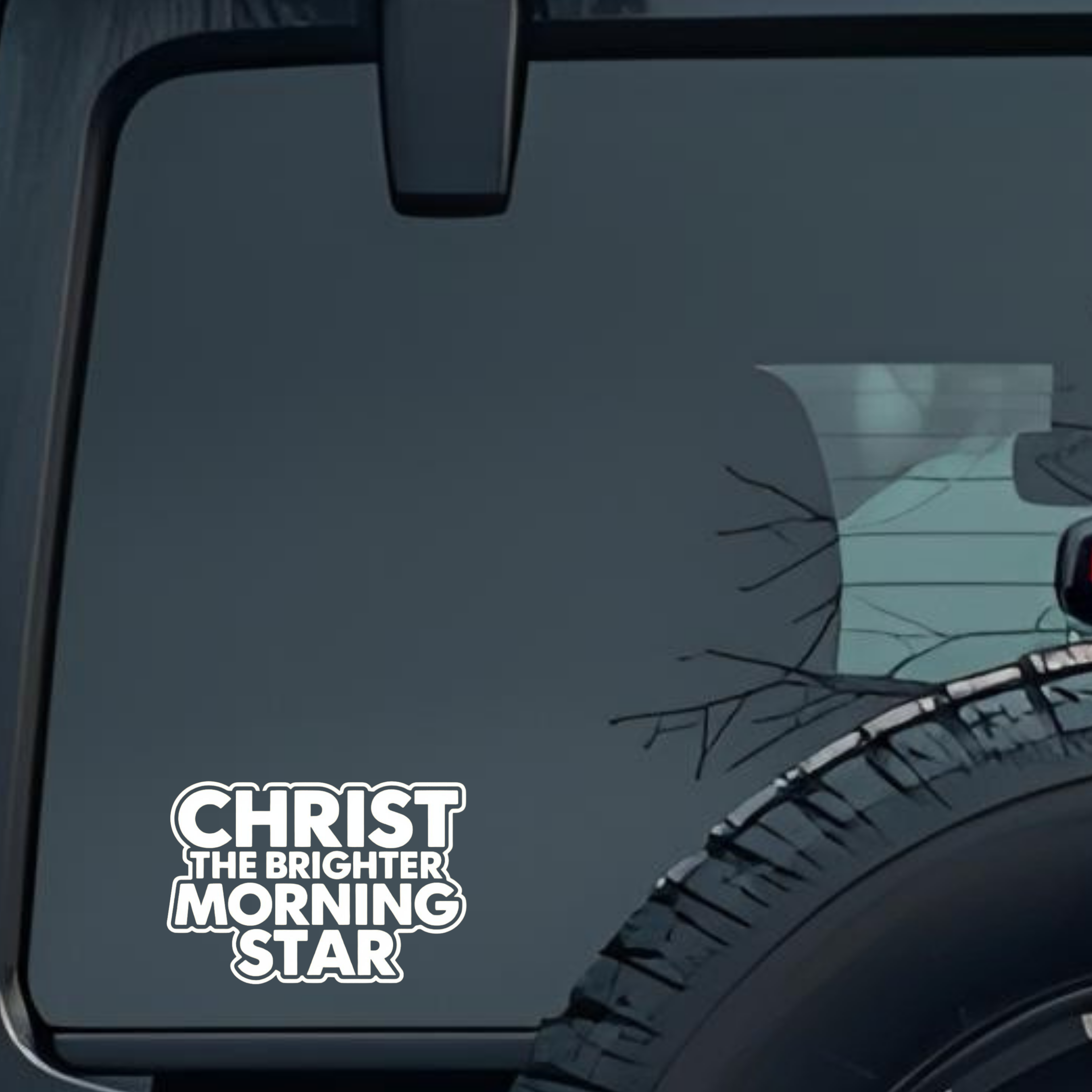 Christ the Brighter Morning Star Large 6 inch Premium Decal Sticker For Car Bumper Window Rear Winds