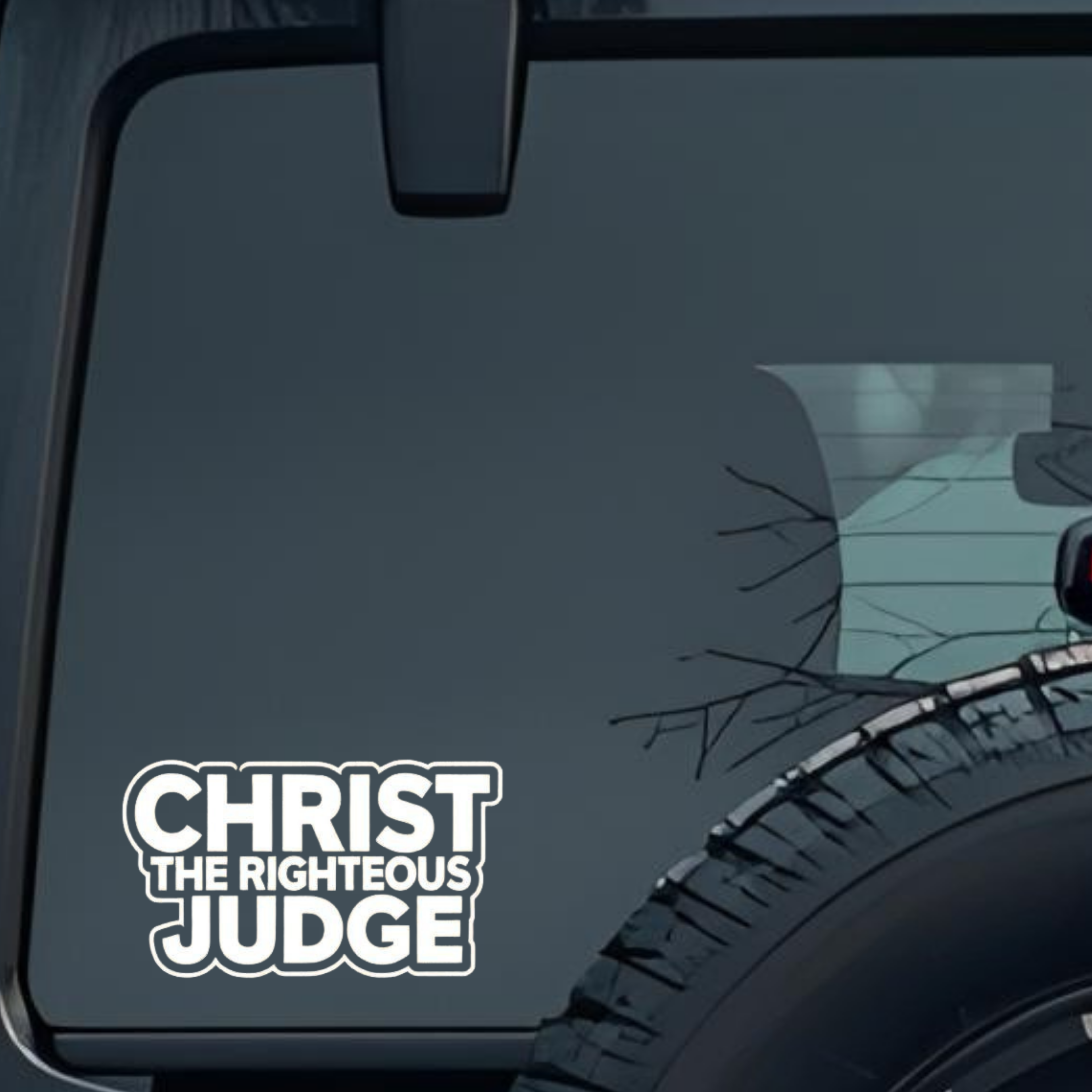 Christ the Righteous Judge Large 6 inch Premium Decal Sticker For Car Bumper Window Rear Windshield 