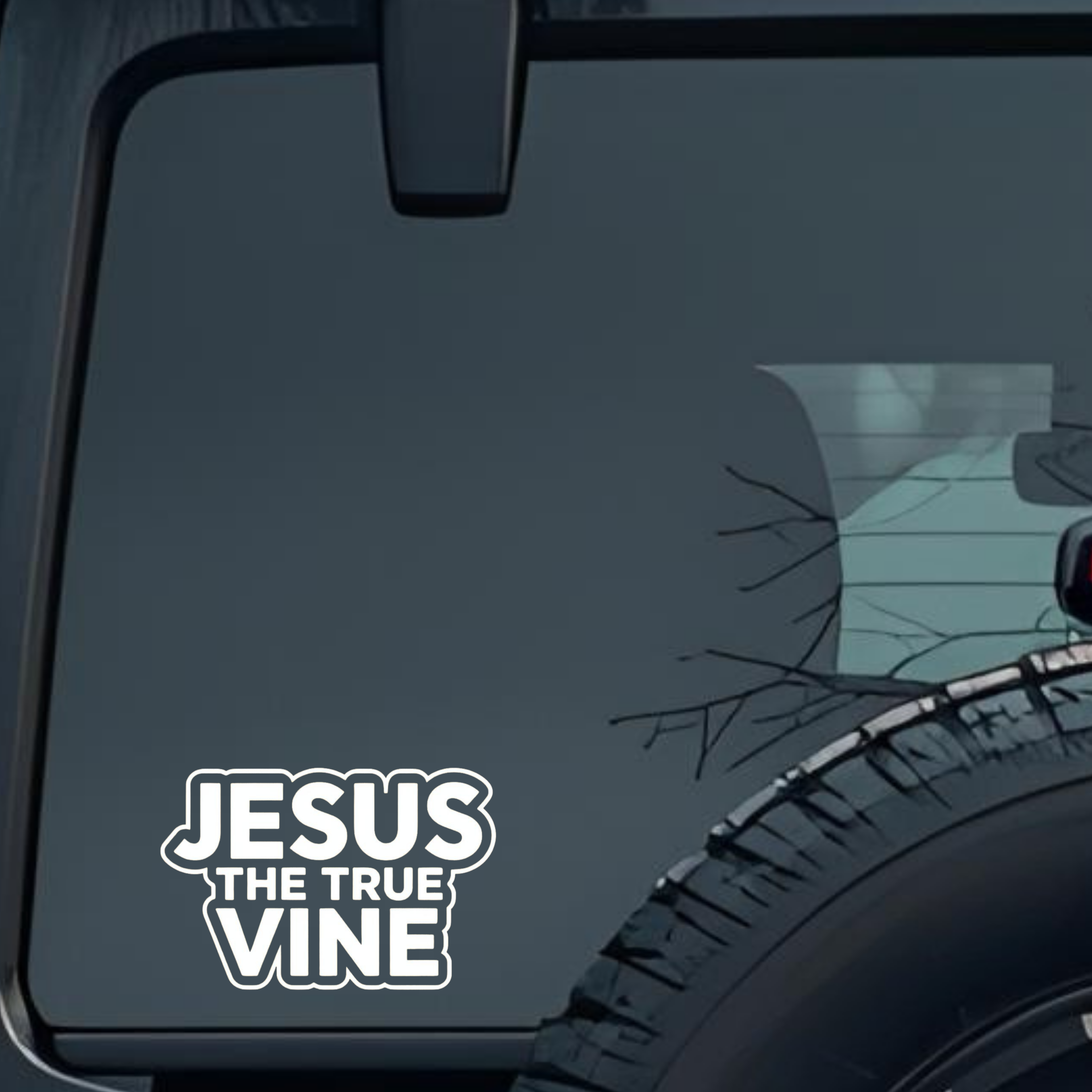 Jesus the True Vine Large 6 inch Premium Decal Sticker For Car Bumper Window Rear Windshield Sticker