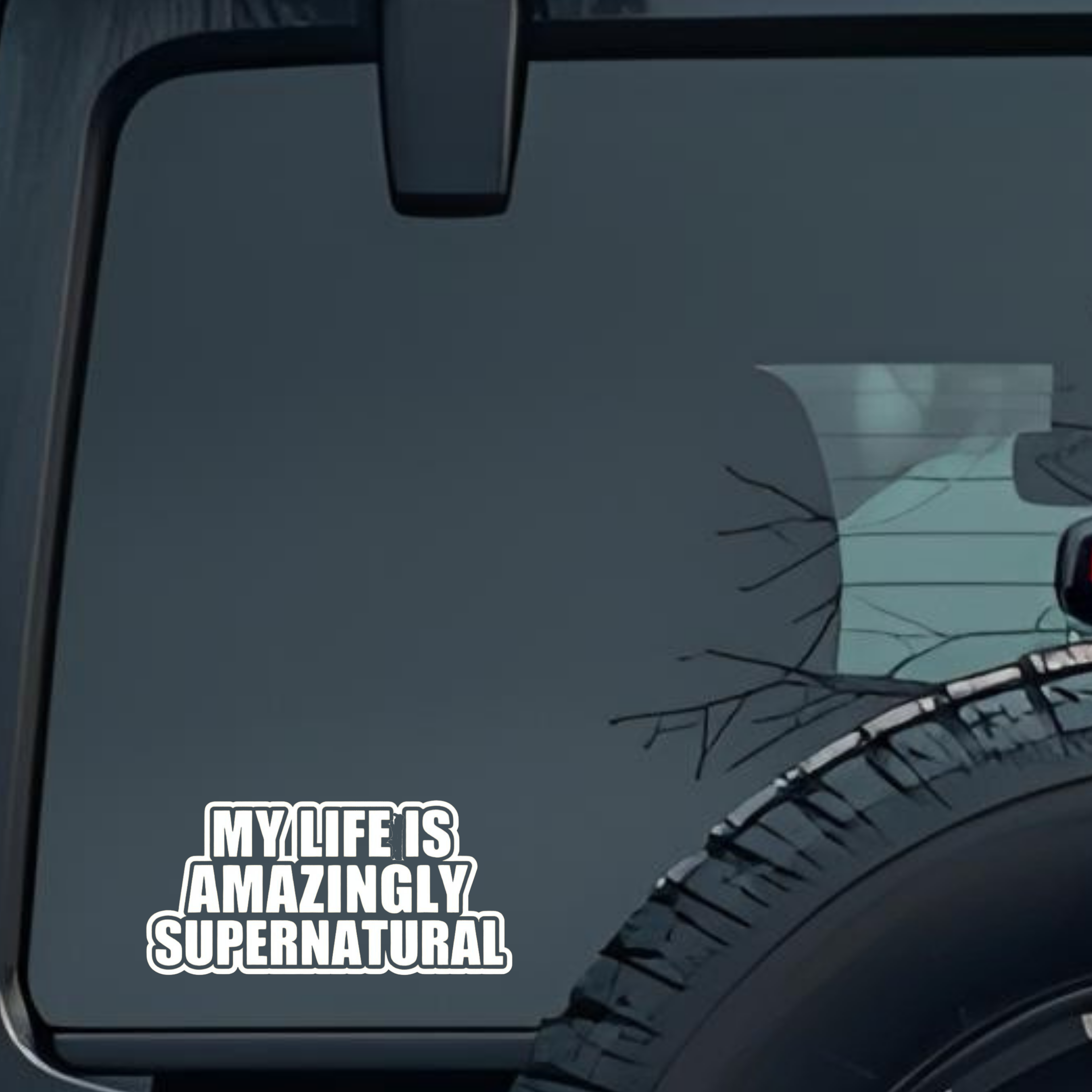 My Life Is Amazingly Supernatural Large 6 inch Premium Decal Sticker For Car Bumper Window Rear Wind