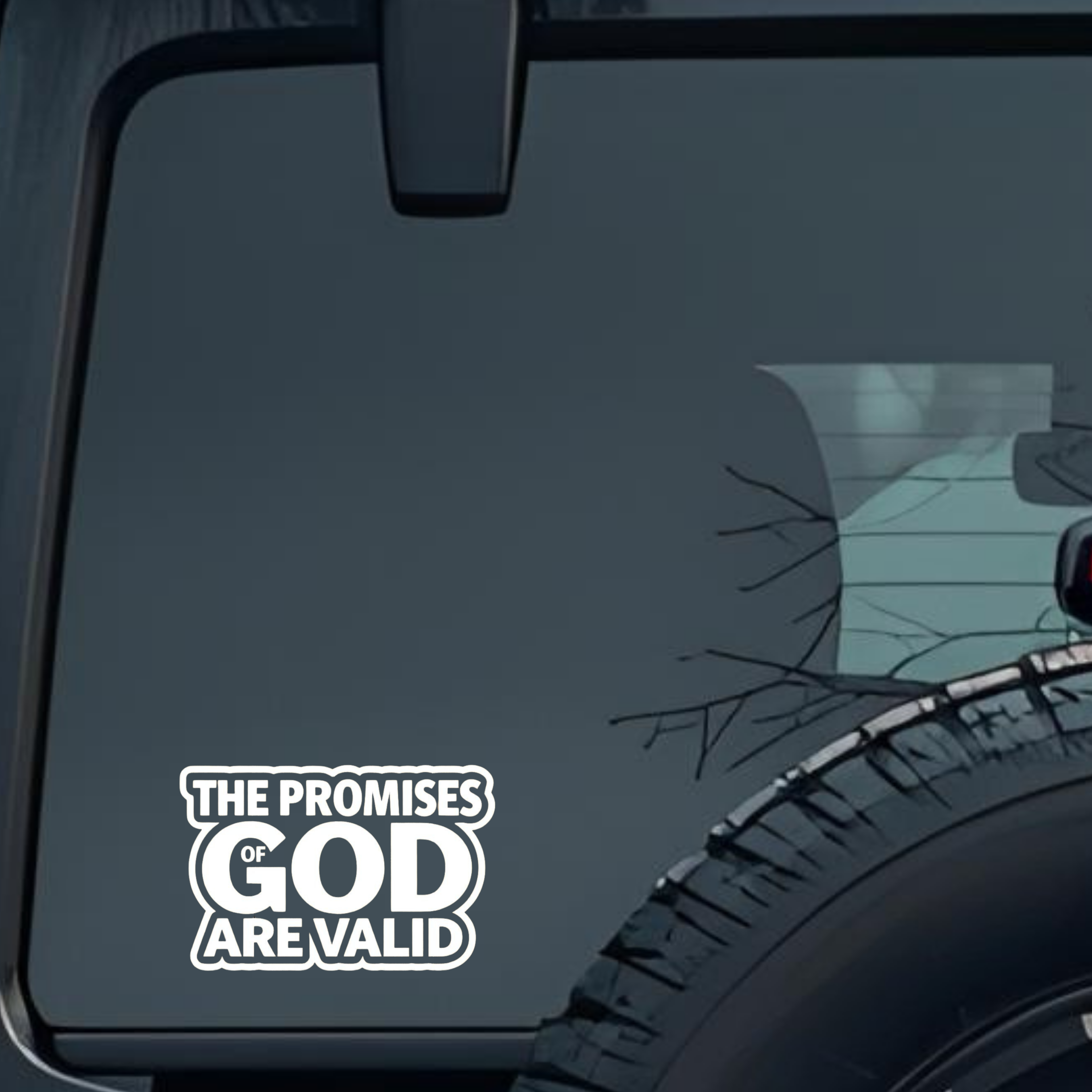 the Promises of God Are Valid Large 6 inch Premium Decal Sticker For Car Bumper Window Rear Windshie