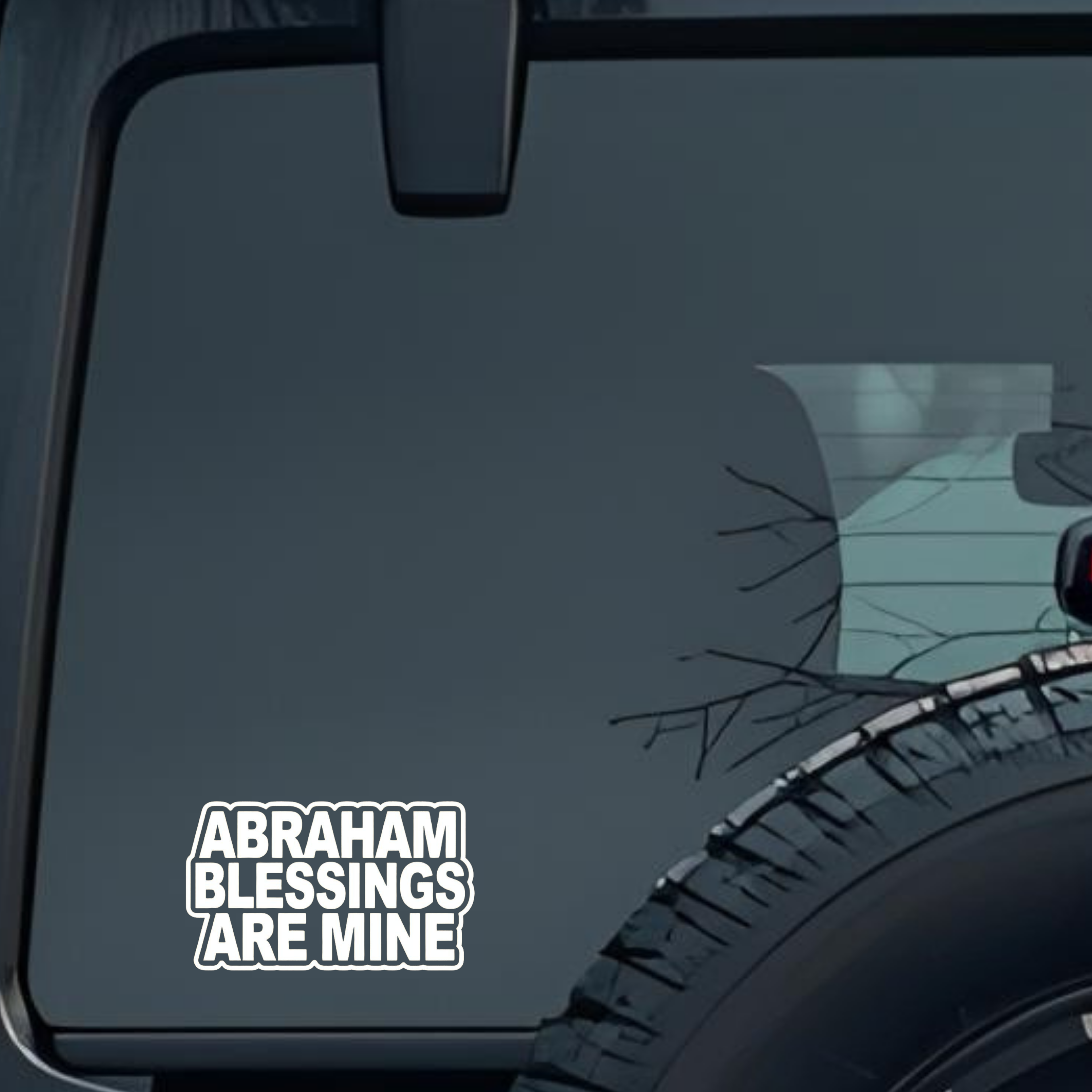 Abraham Blessings Are Mine Large 6 inch Premium Decal Sticker For Car Bumper Window Rear Windshield 