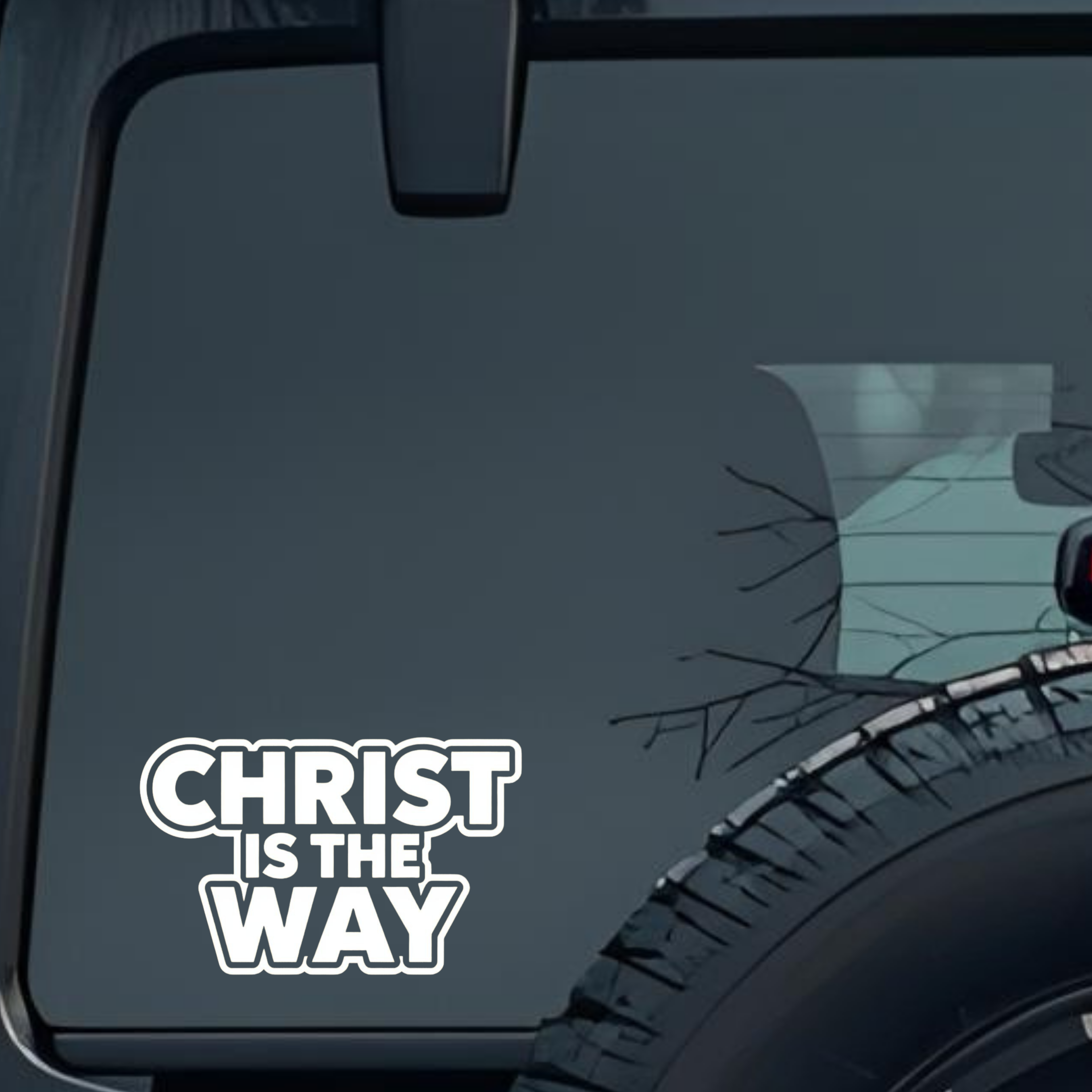 Christ Is the Way Large 6 inch Premium Decal Sticker For Car Bumper Window Rear Windshield Stickers,