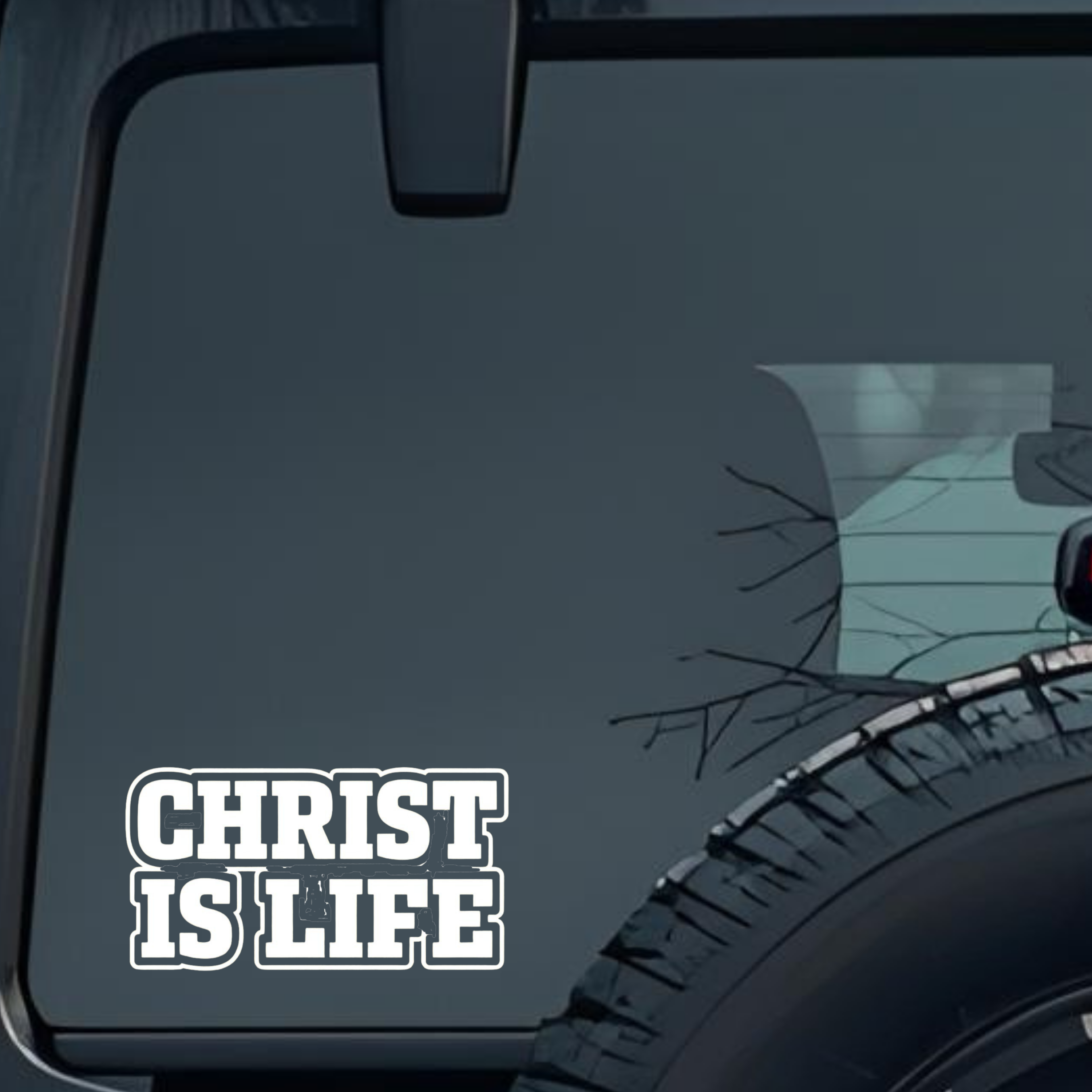 Christ Is Life Large 6 inch Premium Decal Sticker For Car Bumper Window Rear Windshield Stickers, Wa