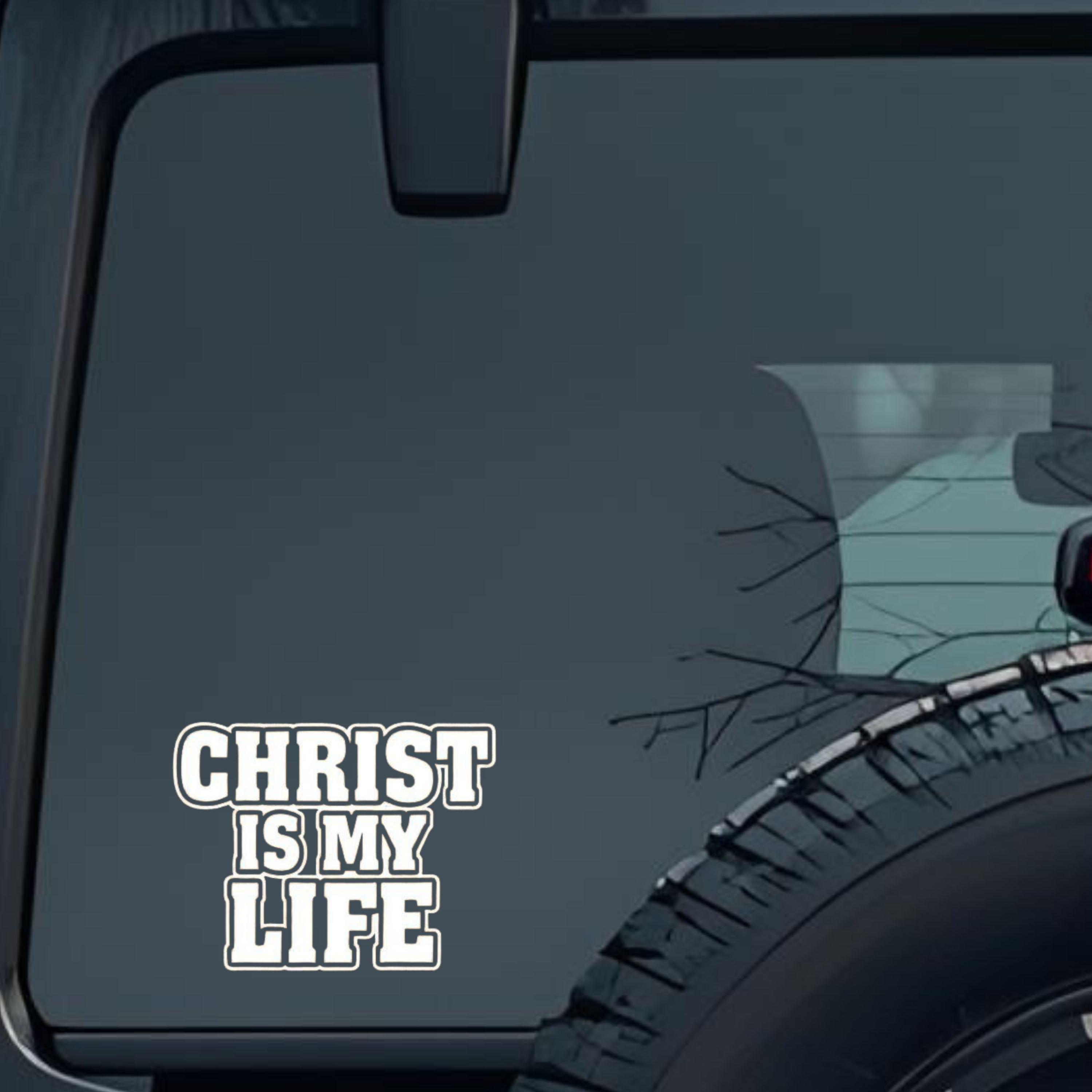 Christ Is My Life Large 6 inch Premium Decal Sticker For Car Bumper Window Rear Windshield Stickers,