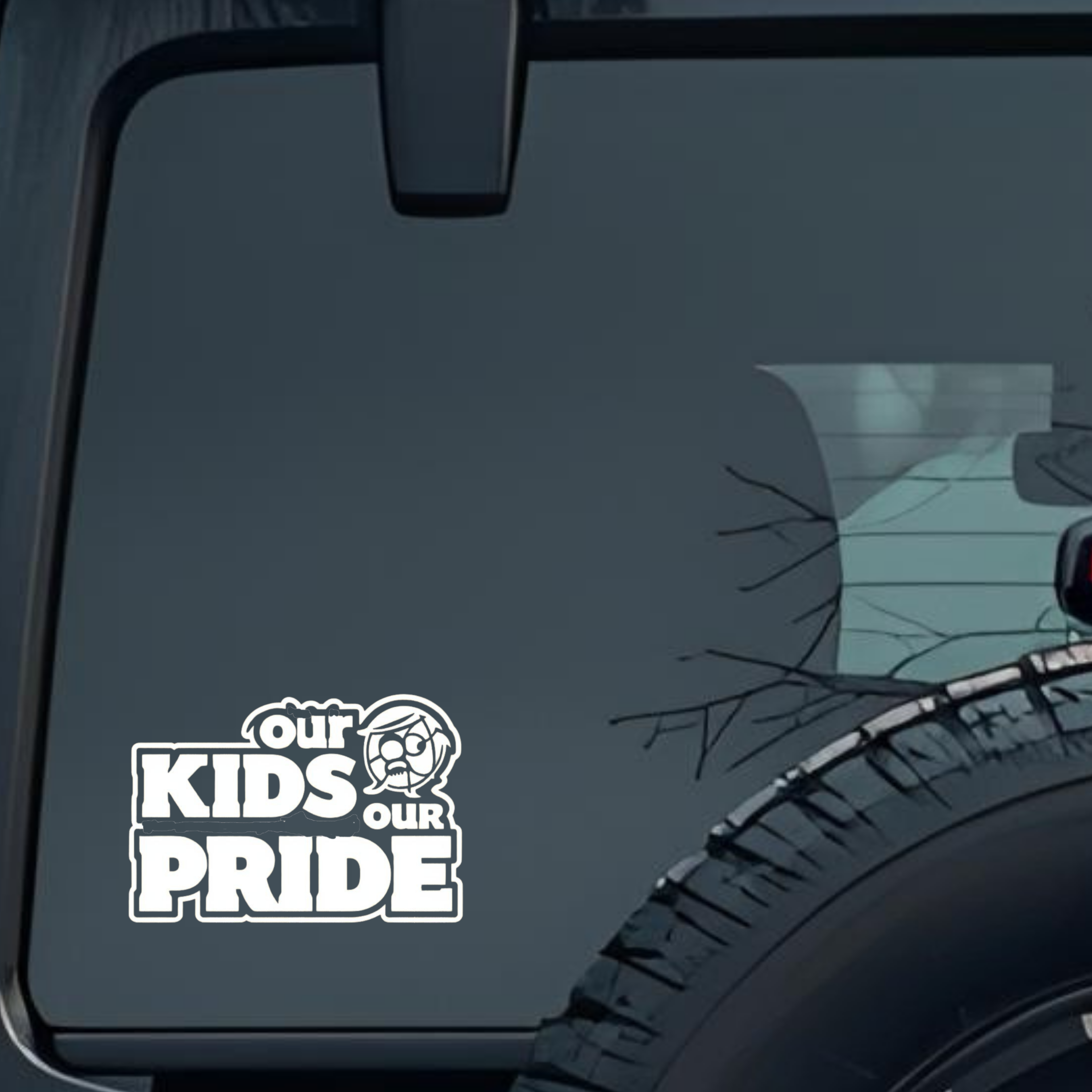 Our Kids Our Pride Large 6 inch Premium Decal Sticker For Car Bumper Window Rear Windshield Stickers