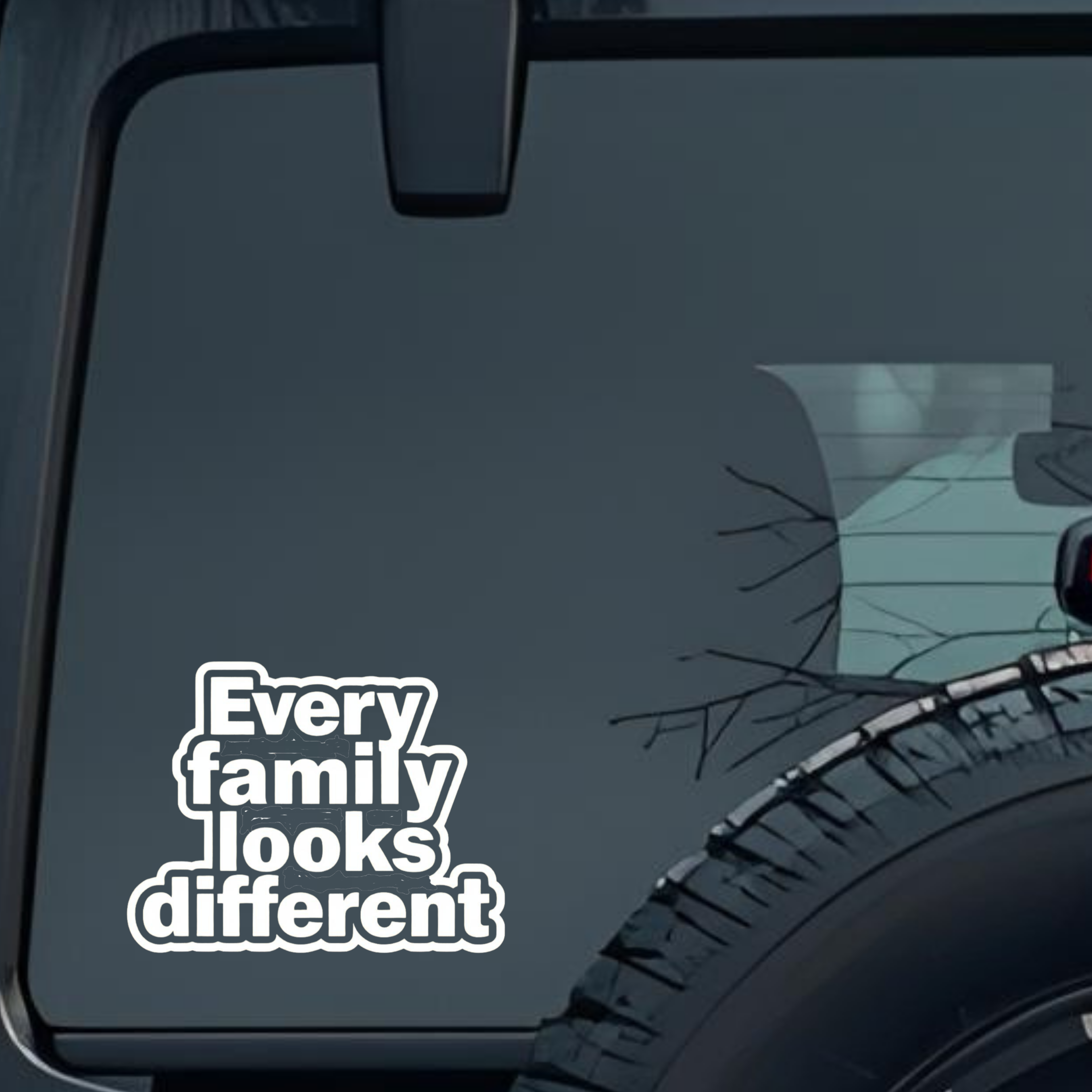 Every Family Looks Different Large 6 inch Premium Decal Sticker For Car Bumper Window Rear Windshiel