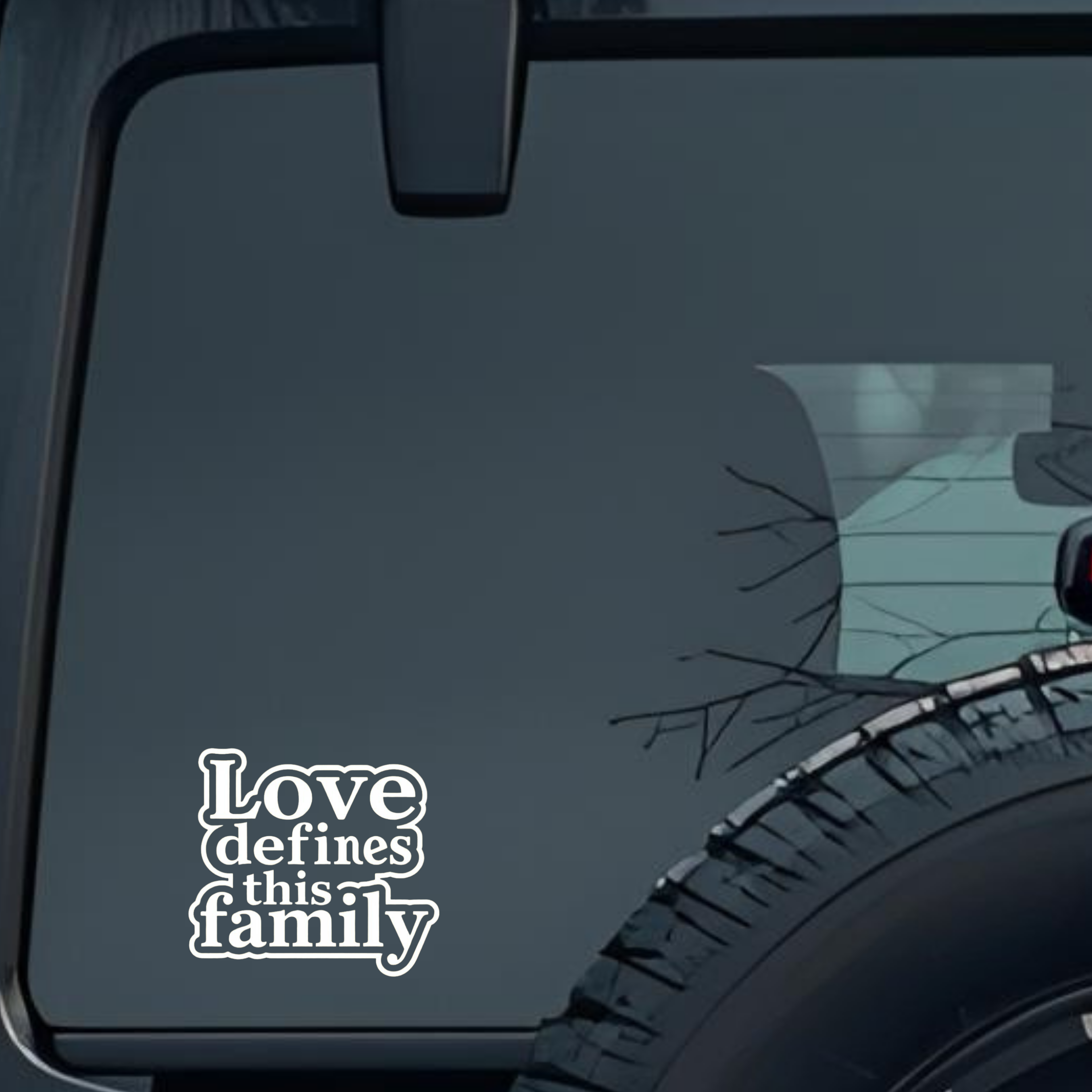 Love Defines This Family Large 6 inch Premium Decal Sticker For Car Bumper Window Rear Windshield St