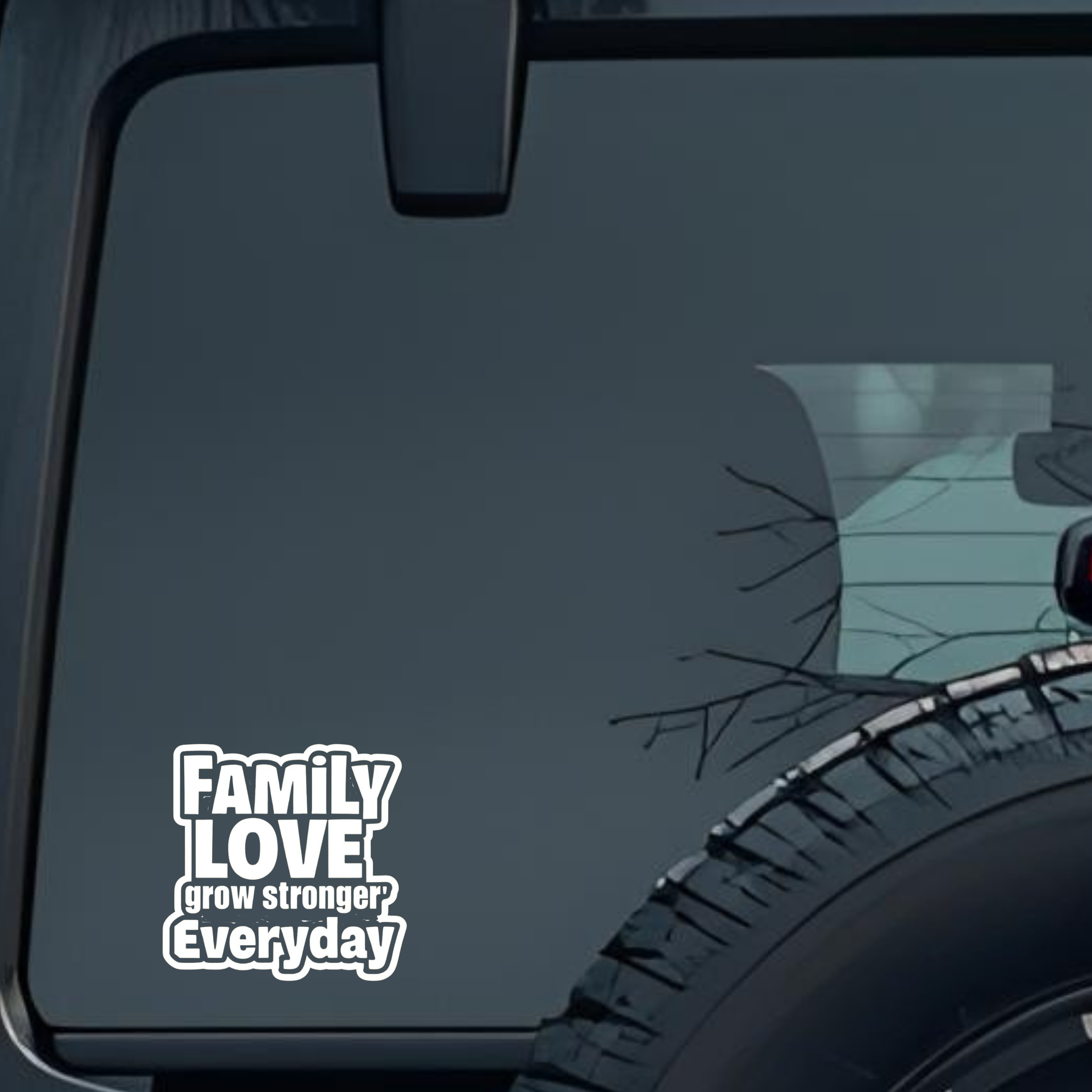 Family Love Grow Stronger Everyday Large 6 inch Premium Decal Sticker For Car Bumper Window Rear Win