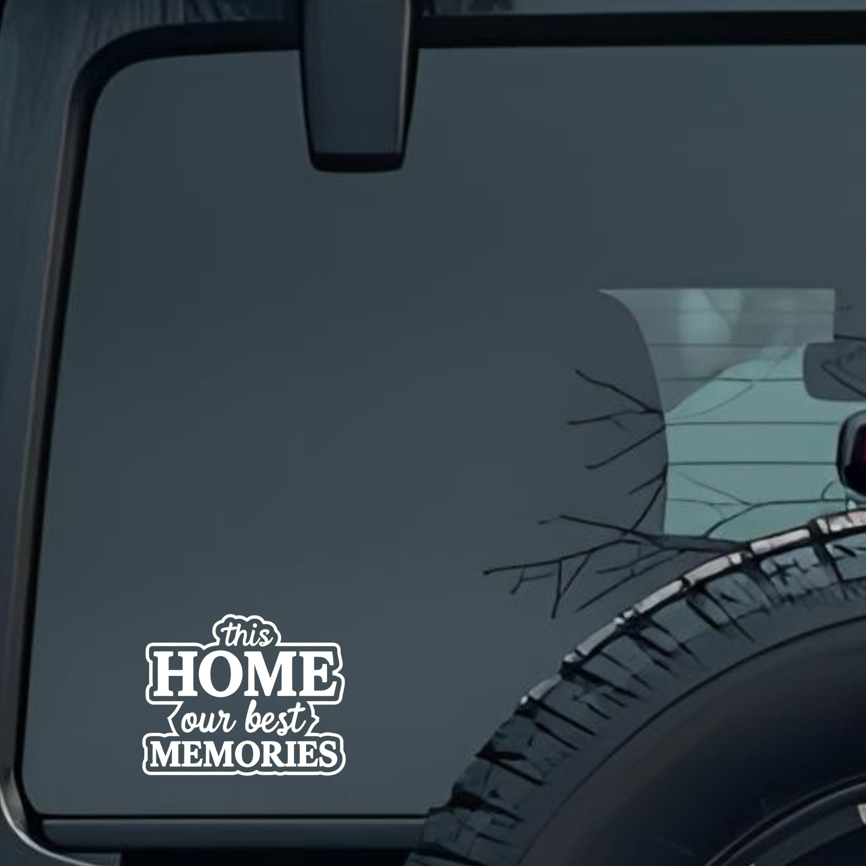 This Home Our Memories Large 6 inch Premium Decal Sticker For Car Bumper Window Rear Windshield Stic