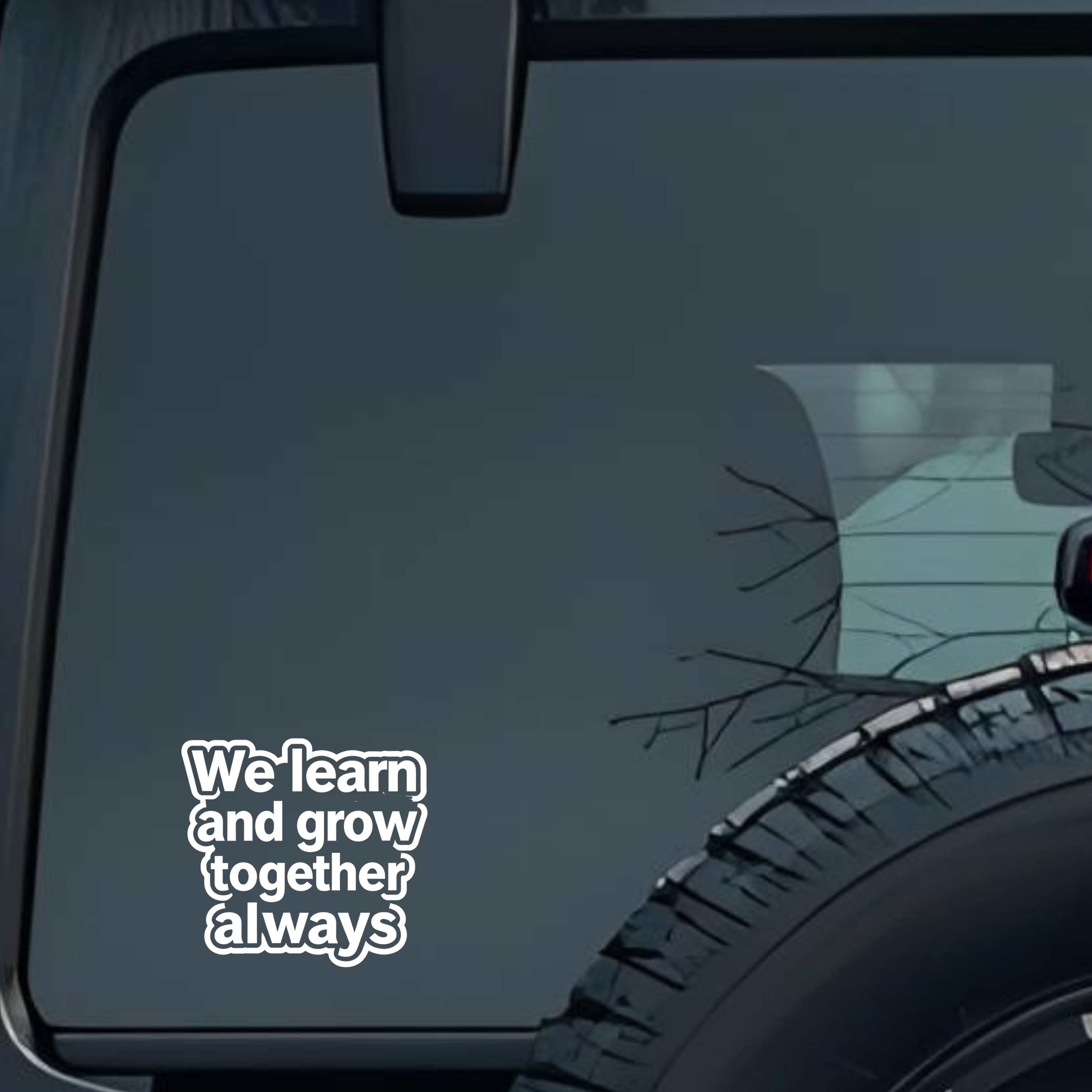 We Learn and Grow Together Always Large 6 inch Premium Decal Sticker For Car Bumper Window Rear Wind