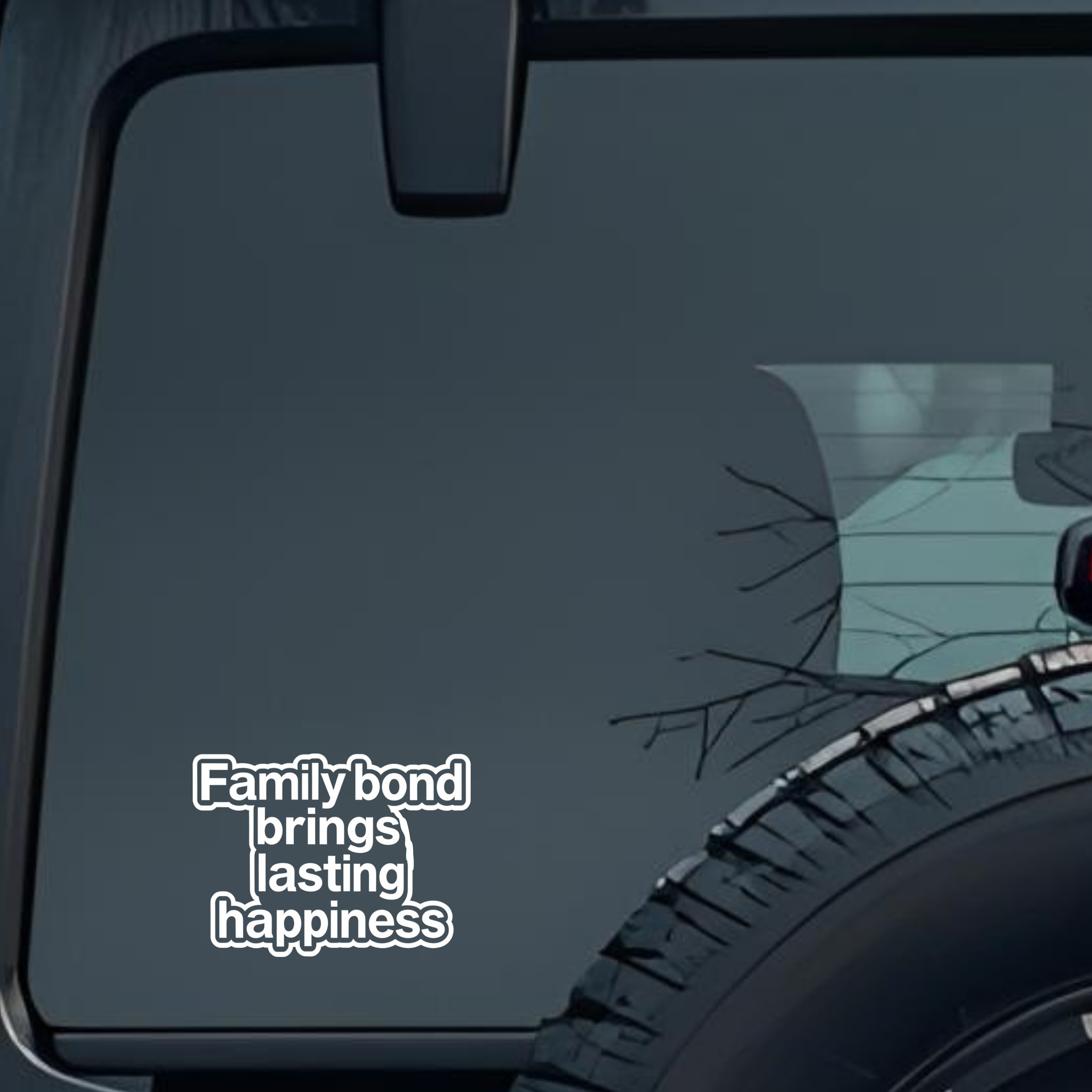 Family Bond Brings Lasting Happiness Large 6 inch Premium Decal Sticker For Car Bumper Window Rear W