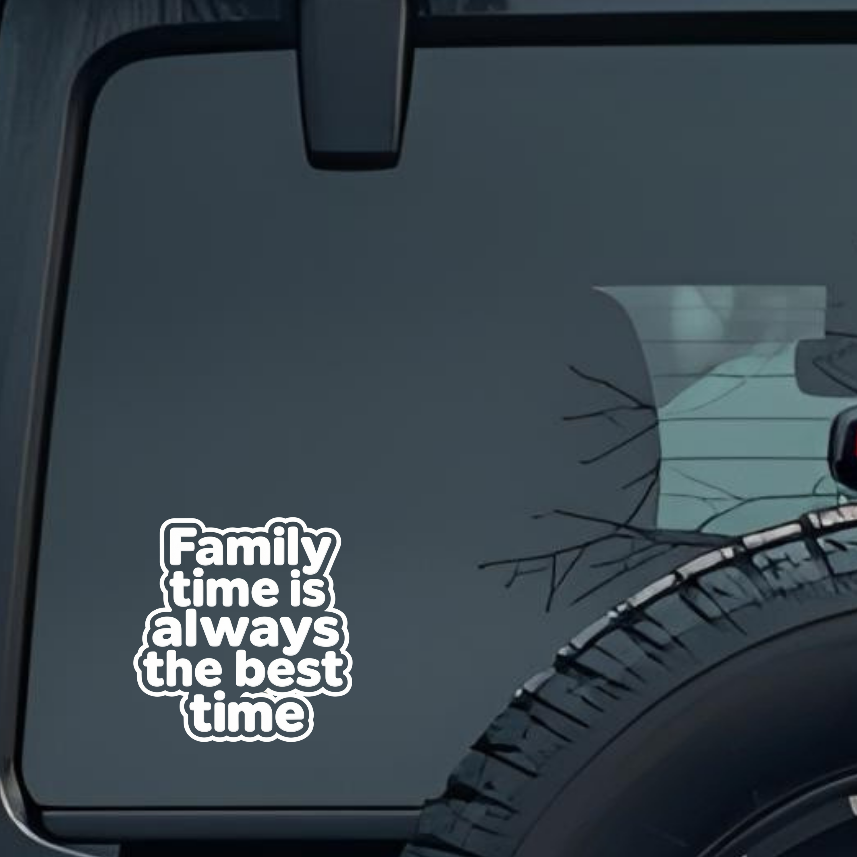 Family Time Is Always the Best Time Large 6 inch Premium Decal Sticker For Car Bumper Window Rear Wi