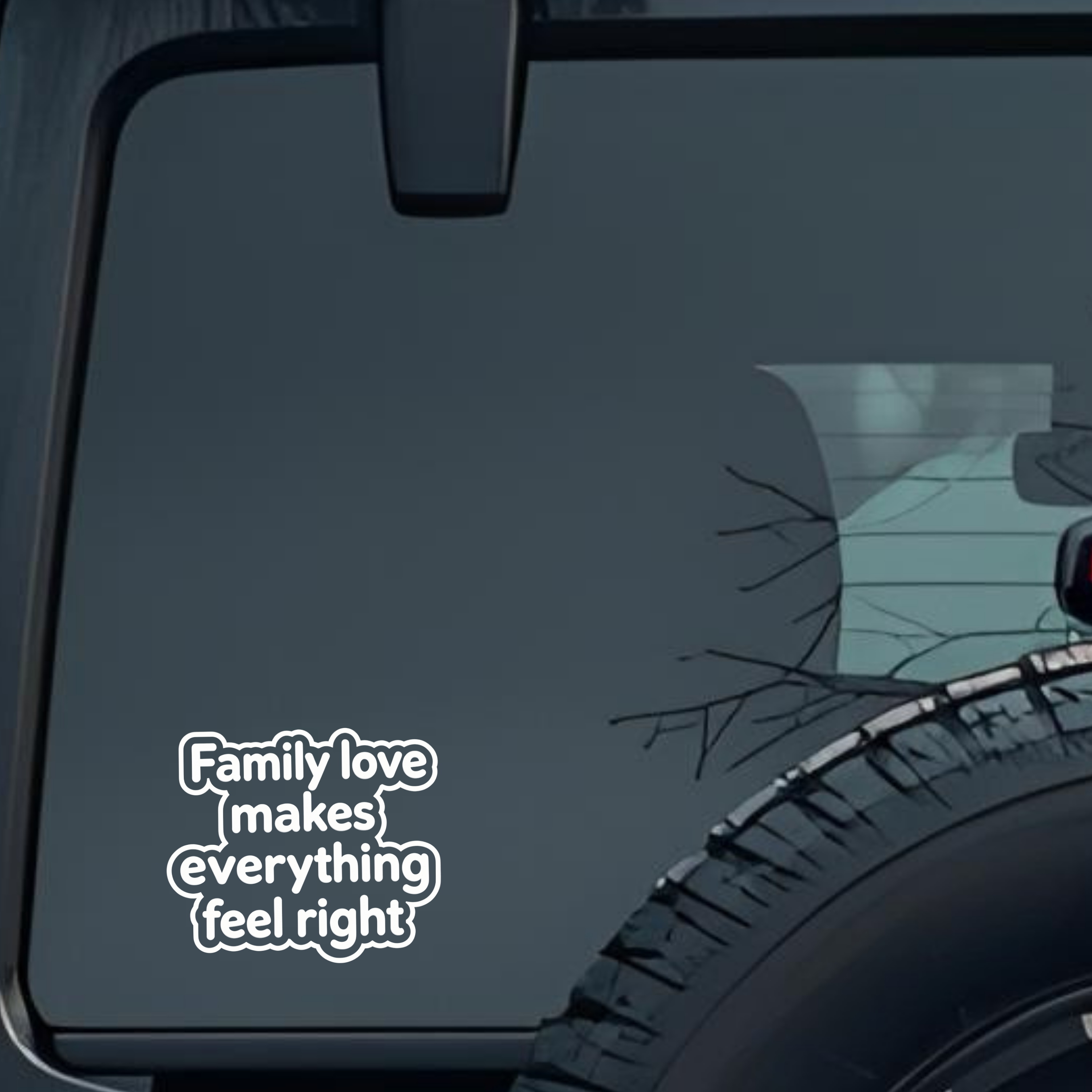 Family Love Makes Everything Feel Right Large 6 inch Premium Decal Sticker For Car Bumper Window Rea