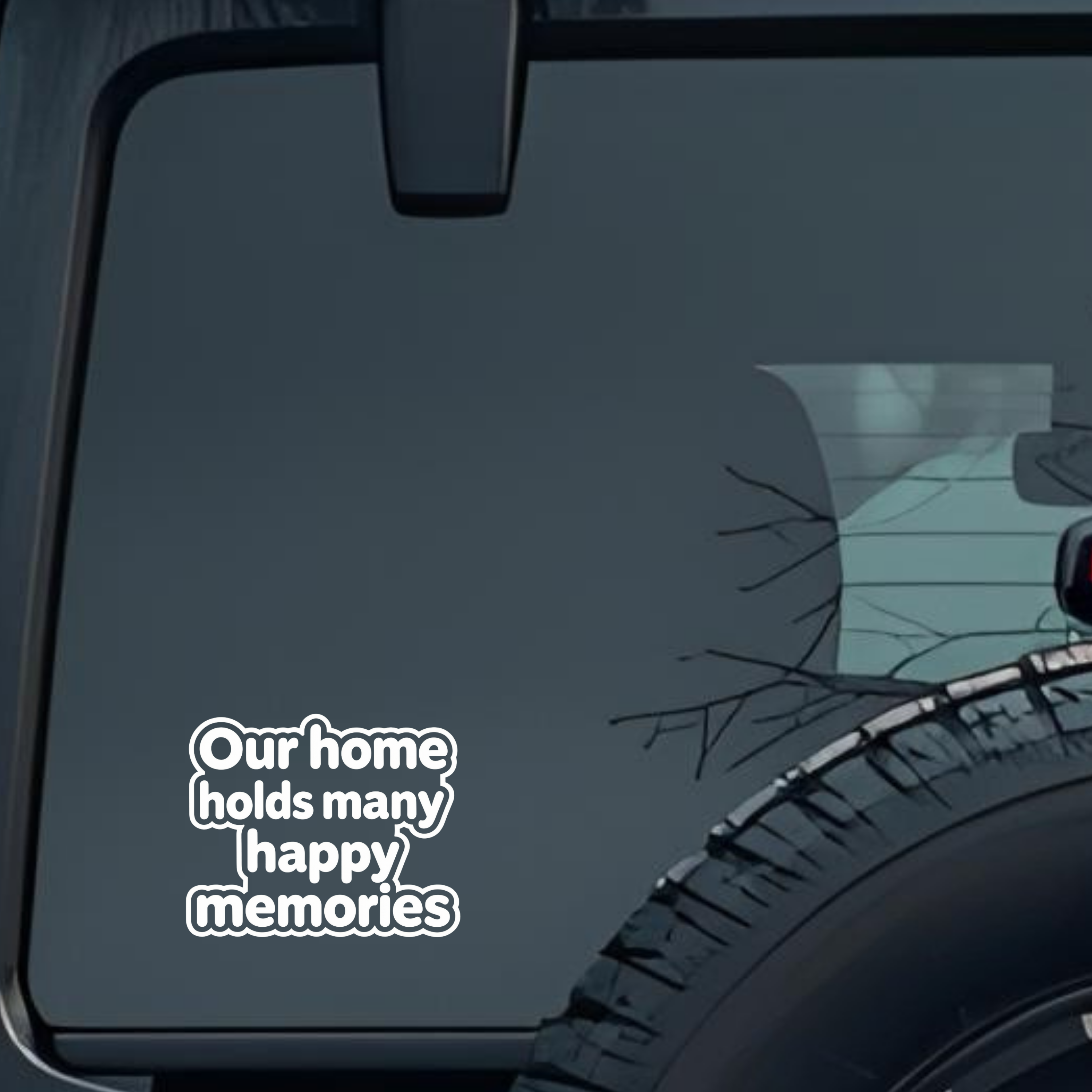 Our Home Holds Many Happy Memories Large 6 inch Premium Decal Sticker For Car Bumper Window Rear Win