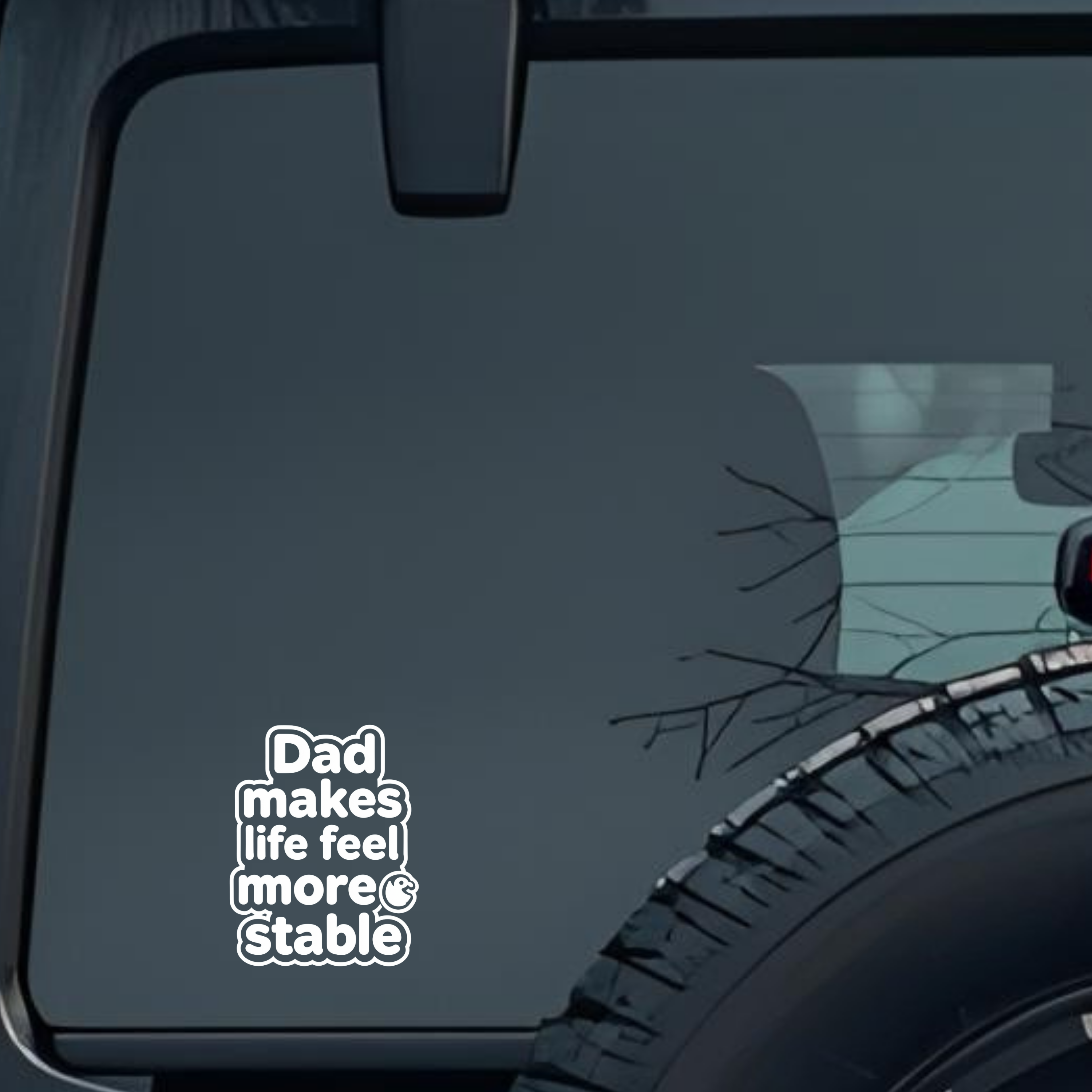 Dad Makes Life Feel Mare Stable Large 6 inch Premium Decal Sticker For Car Bumper Window Rear Windsh