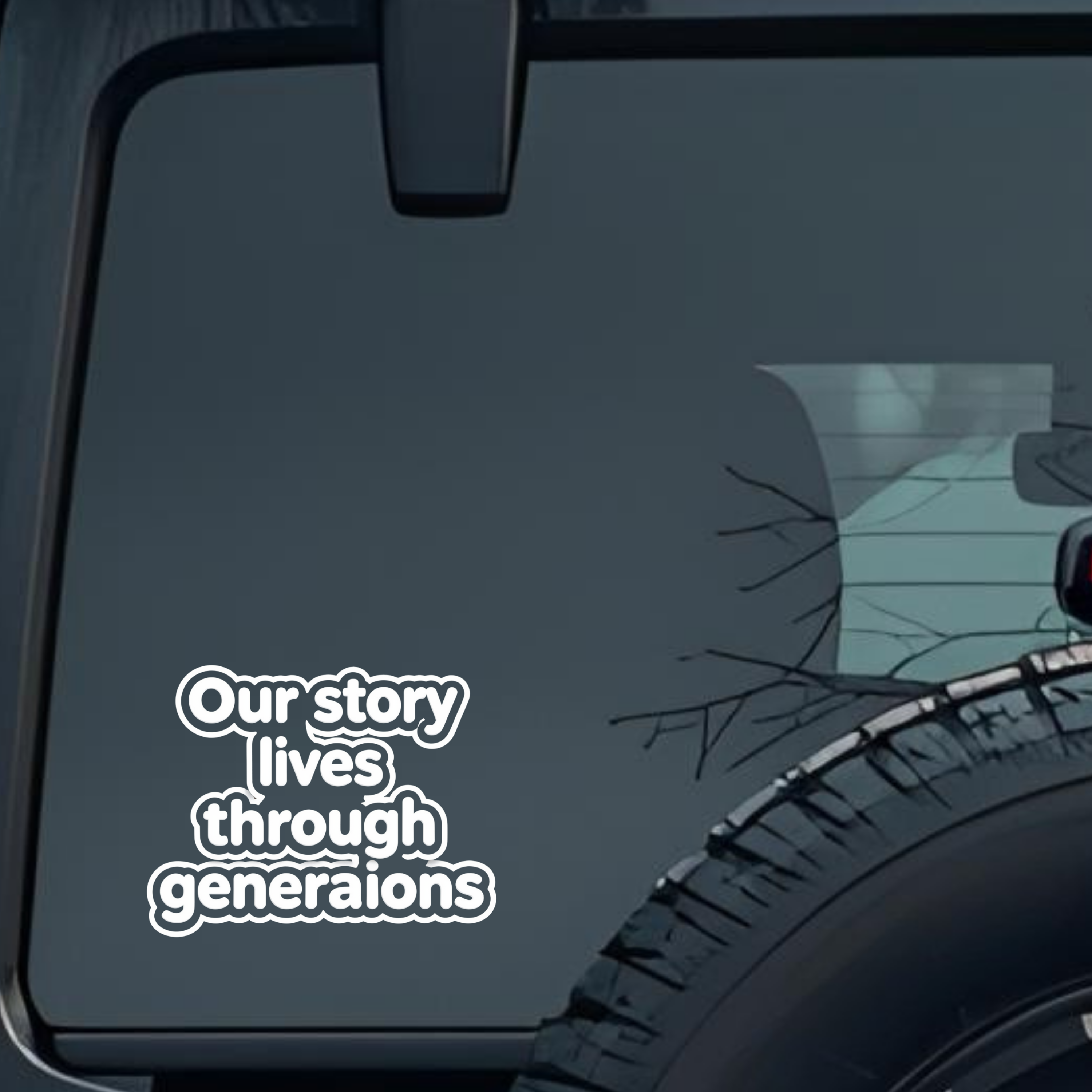 Our Story Lives Through Generations Large 6 inch Premium Decal Sticker For Car Bumper Window Rear Wi