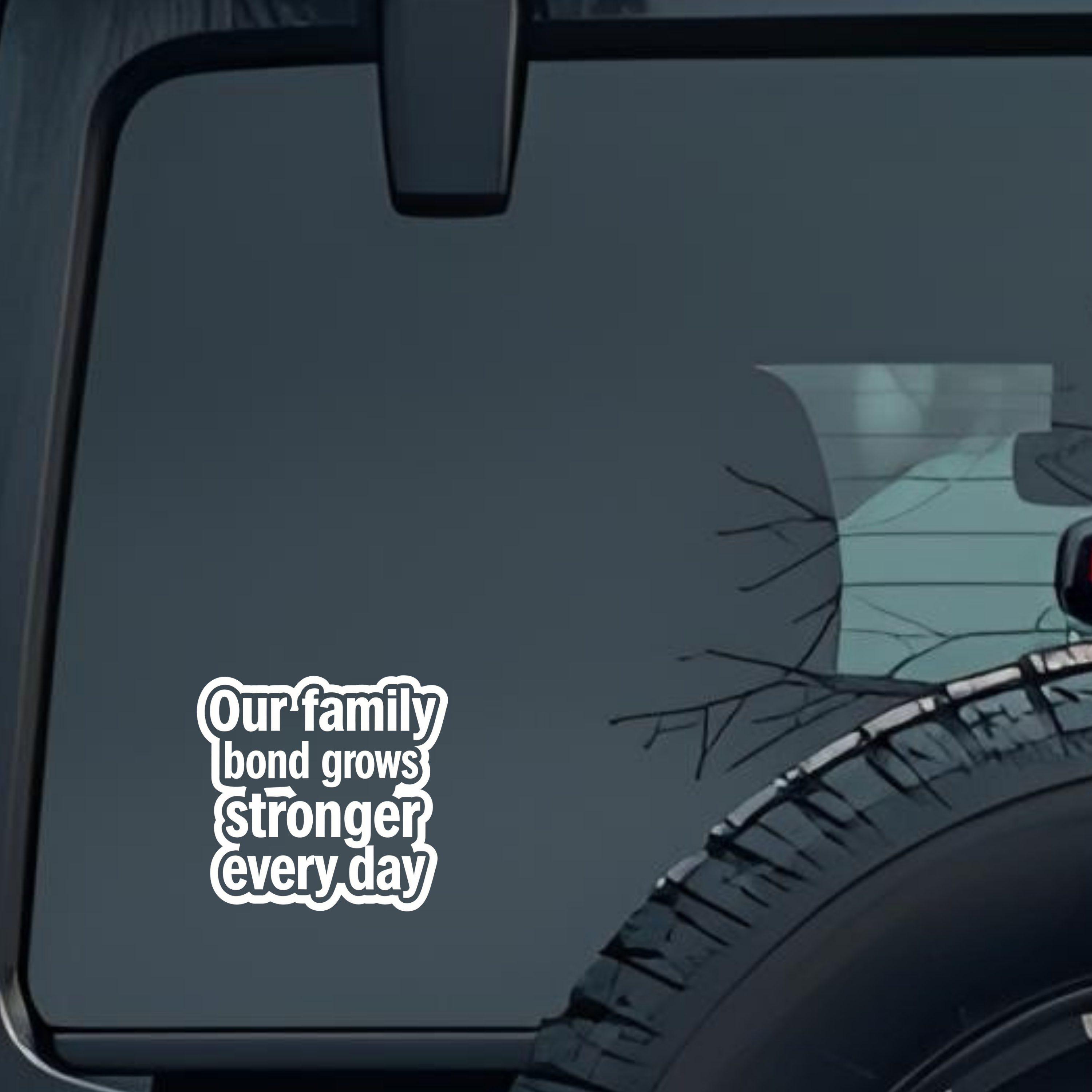 Our Family Bond Grows Stronger Every Day Large 6 inch Premium Decal Sticker For Car Bumper Window Re