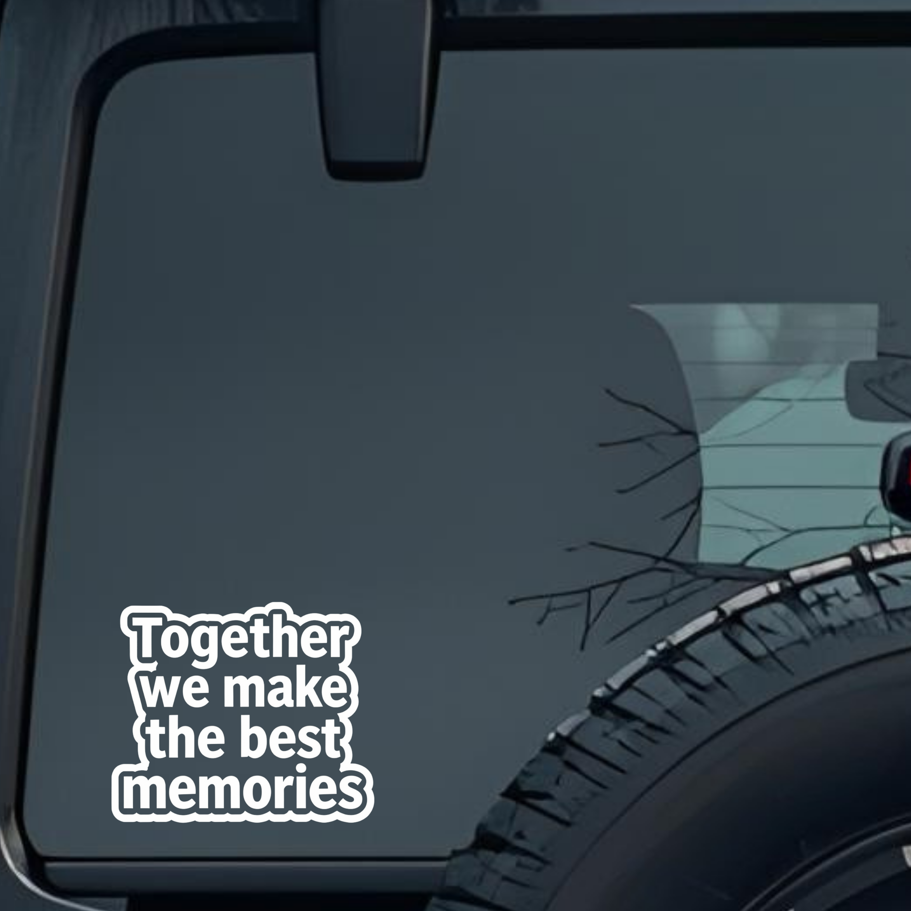 Together We Make the Best Memories Large 6 inch Premium Decal Sticker For Car Bumper Window Rear Win