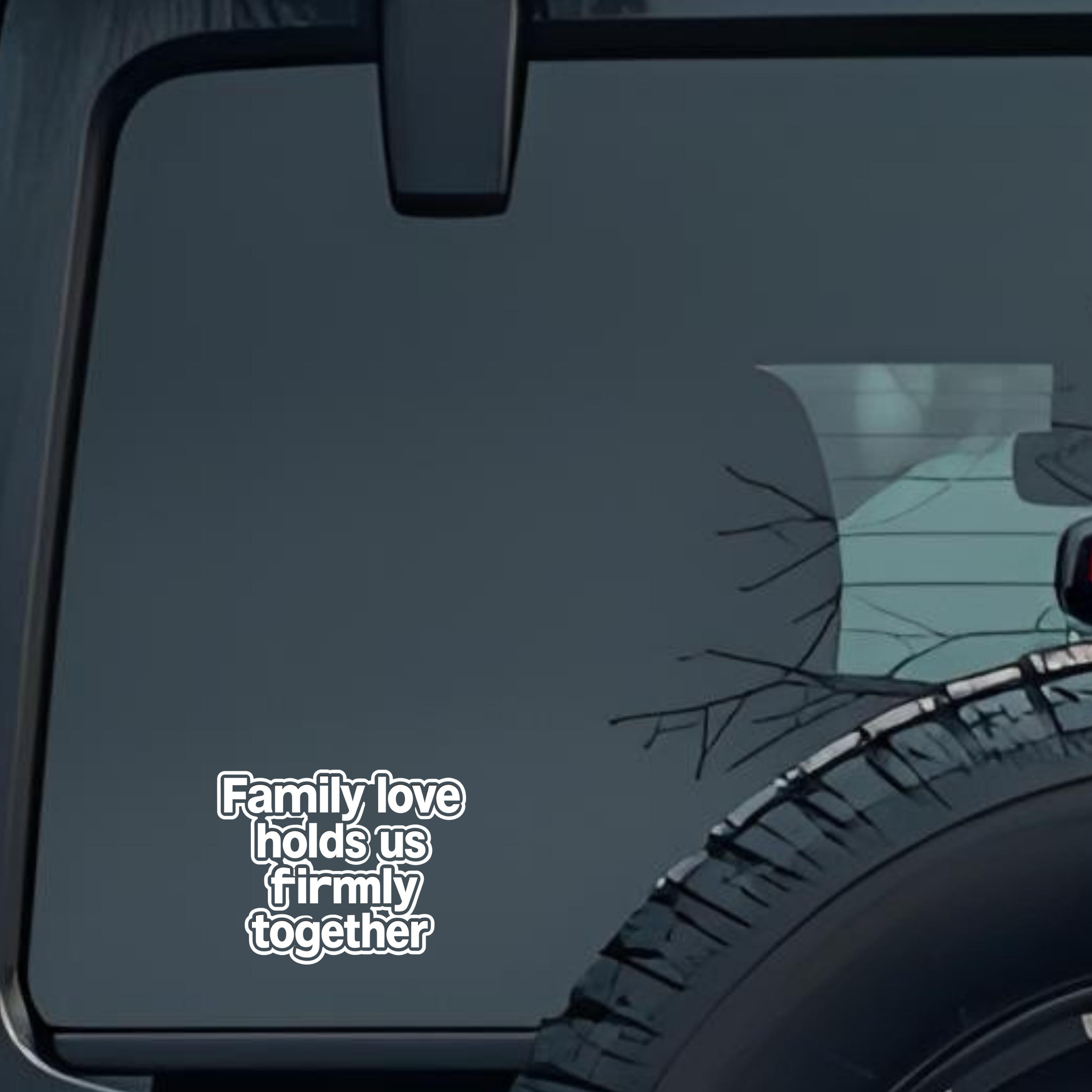 Family Love Holds Us Firmly Together Large 6 inch Premium Decal Sticker For Car Bumper Window Rear W