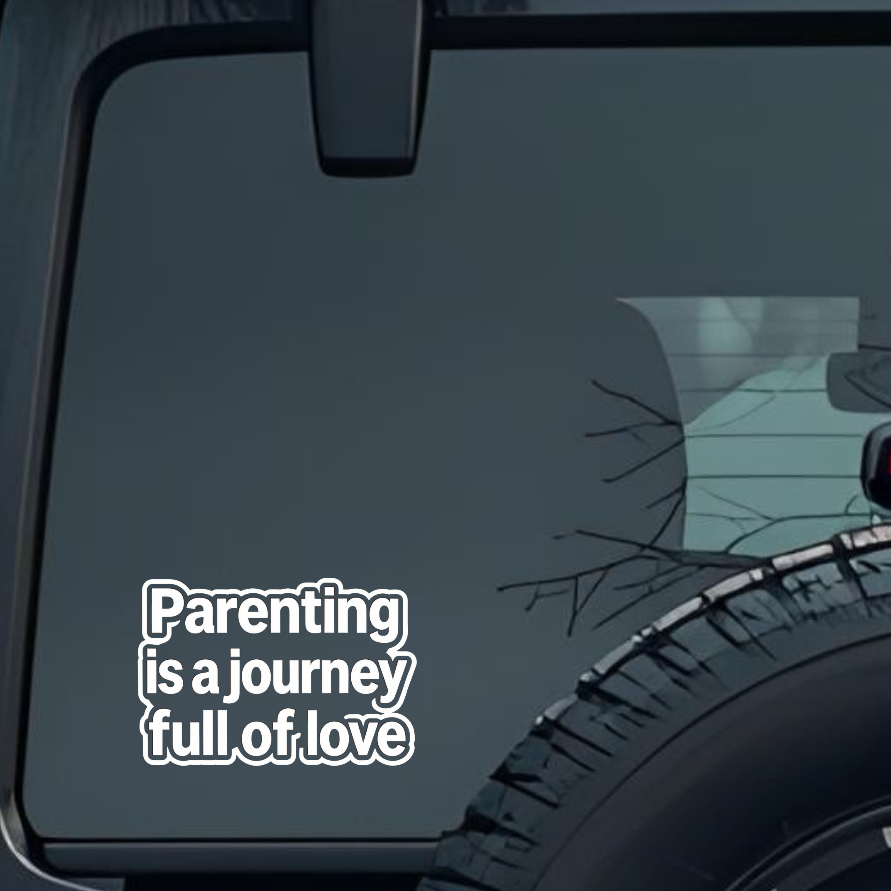Parenting Is a Journey Full of Love Large 6 inch Premium Decal Sticker For Car Bumper Window Rear Wi