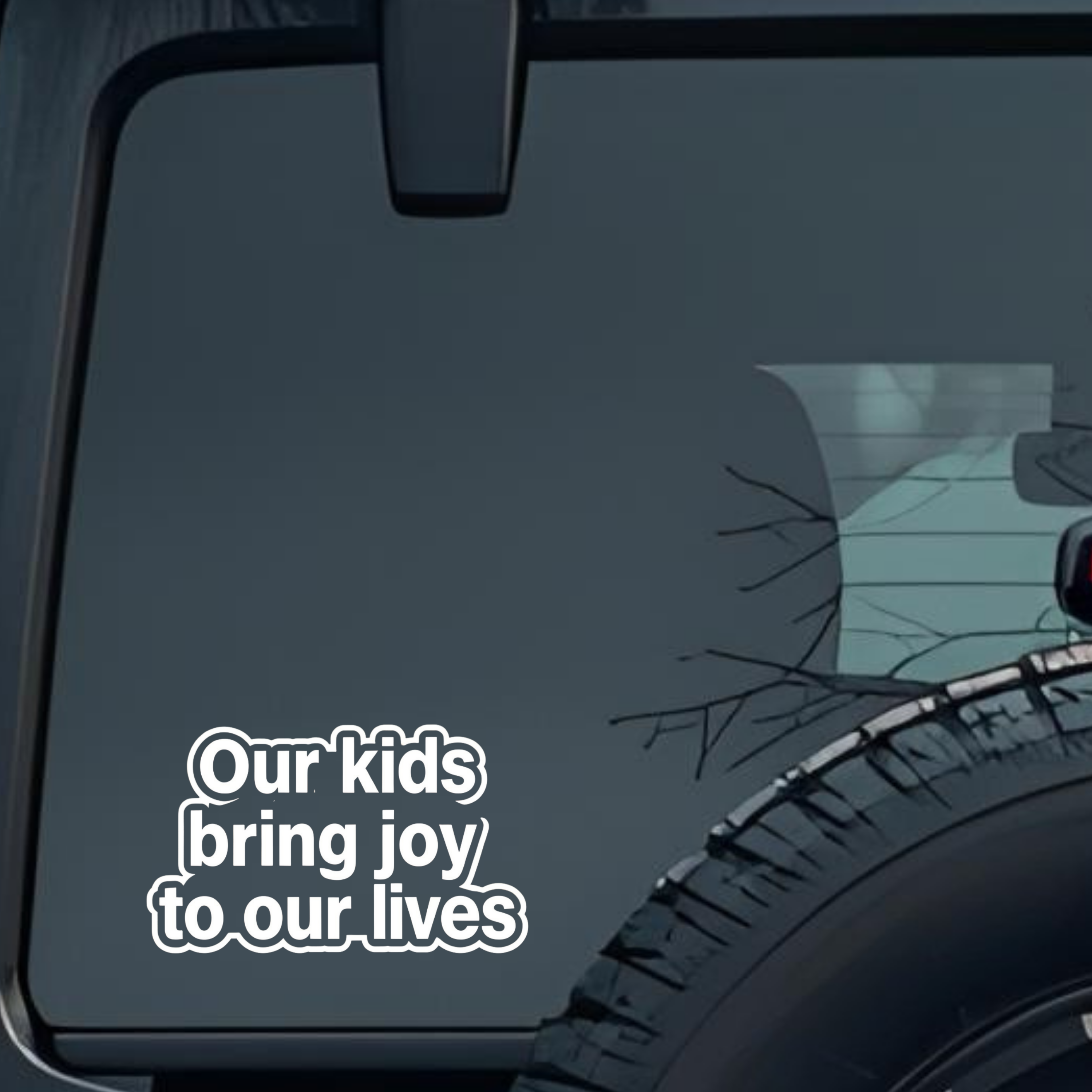 Our Kids Bring Joy to Our Lives Large 6 inch Premium Decal Sticker For Car Bumper Window Rear Windsh