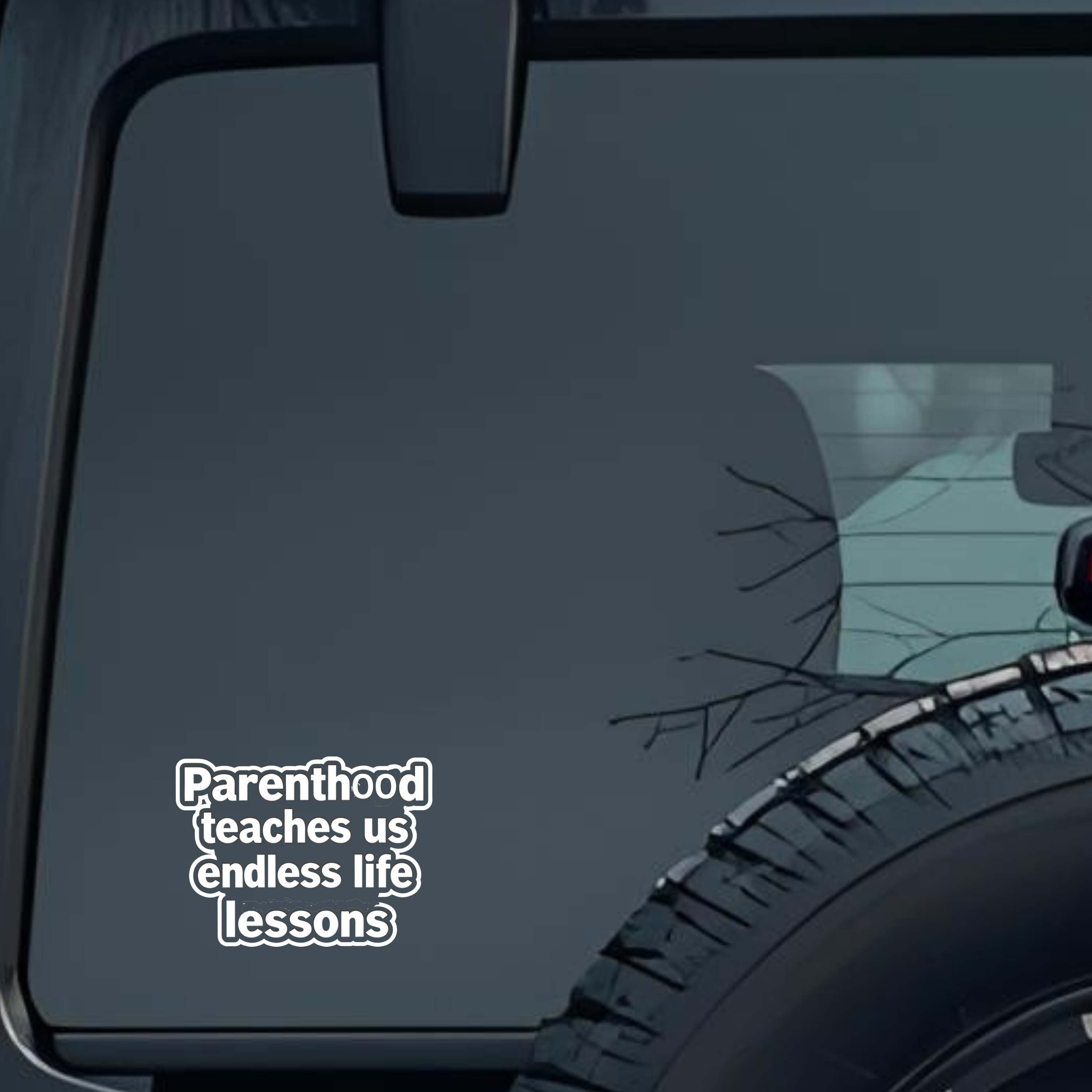 Parenthood Teaches Us Endless Life Lessons Large 6 inch Premium Decal Sticker For Car Bumper Window 