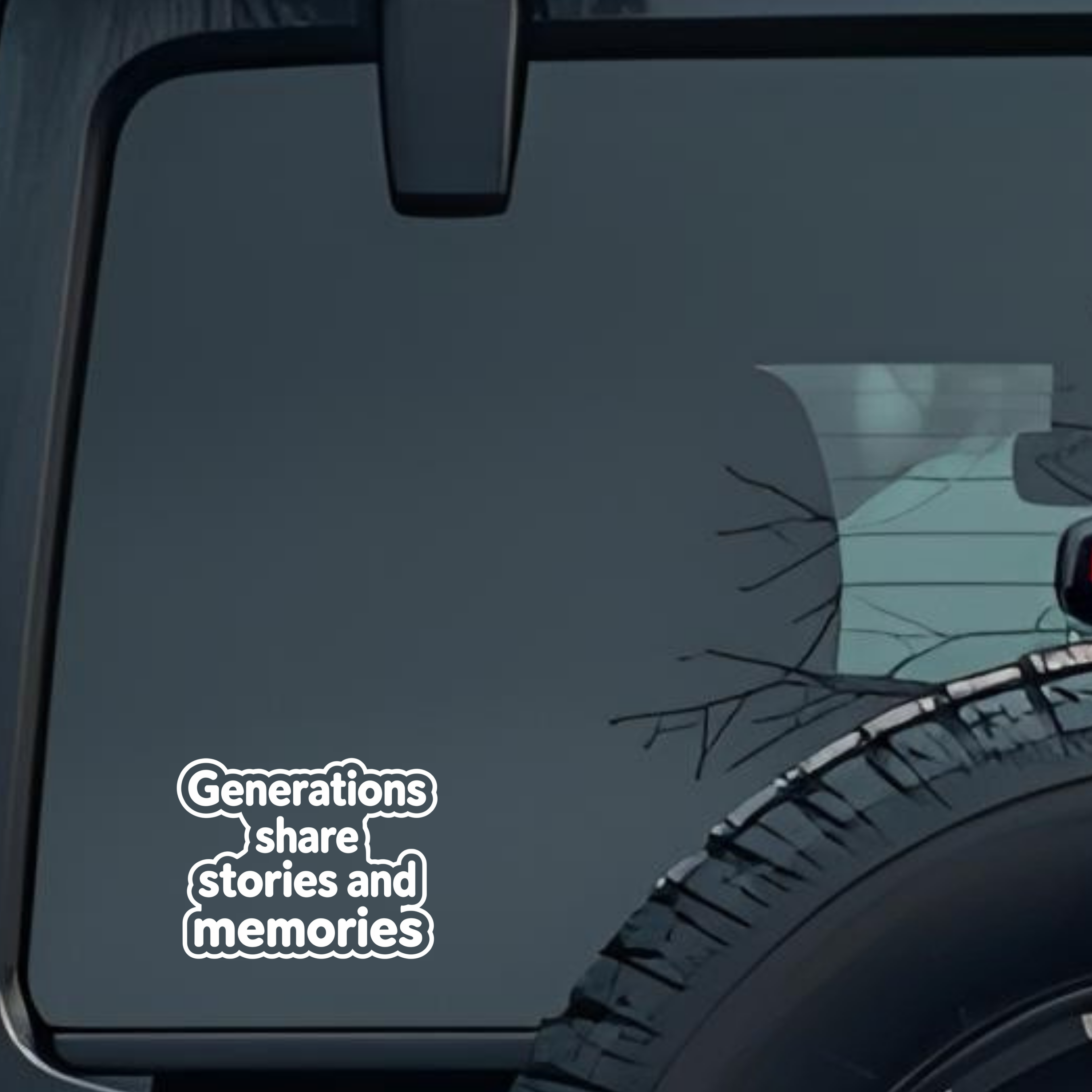 Generations Share Stories and Memories Large 6 inch Premium Decal Sticker For Car Bumper Window Rear