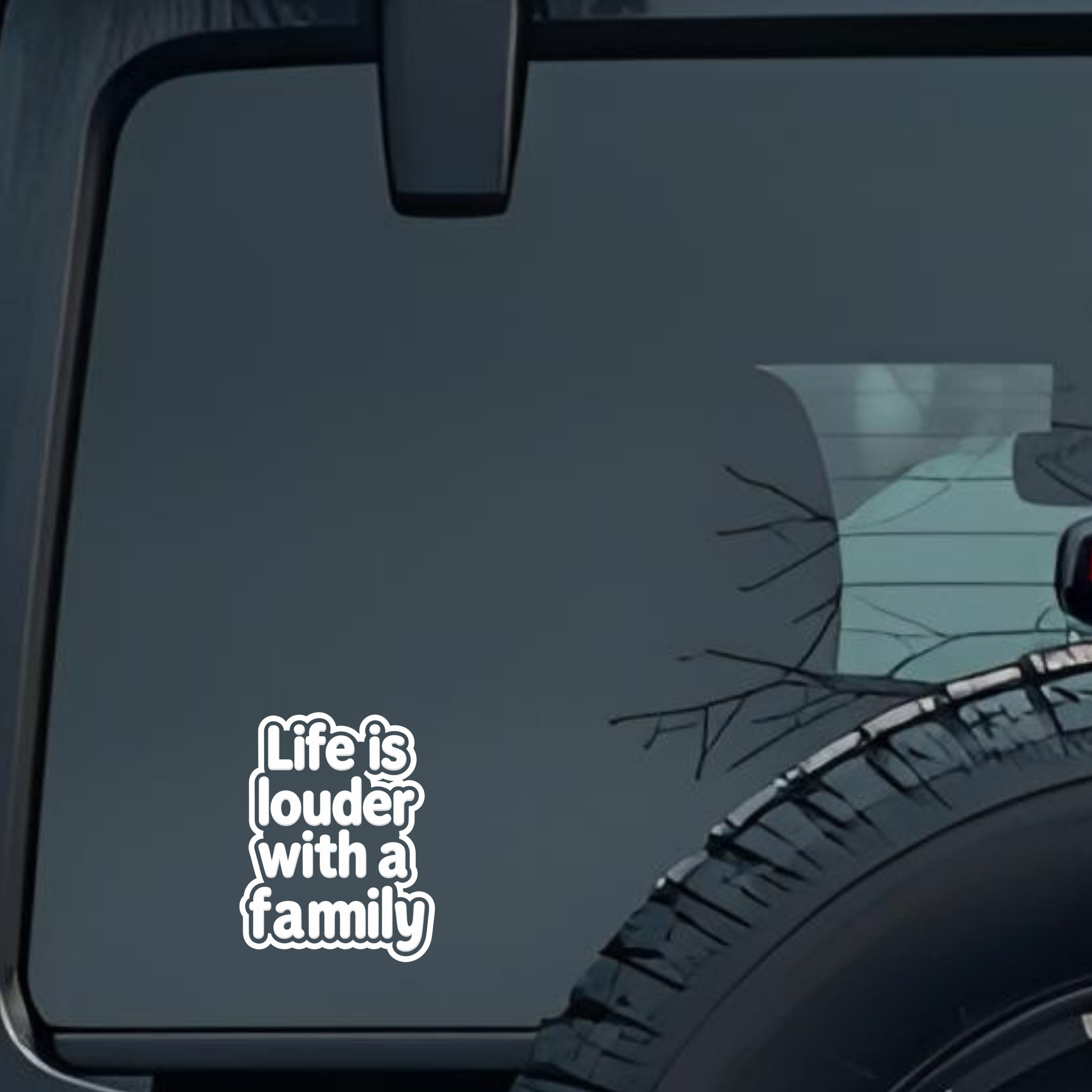 Life Is Louder with a Family Large 6 inch Premium Decal Sticker For Car Bumper Window Rear Windshiel